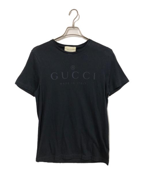 中古・古着通販】GUCCI (グッチ) プリントTシャツ ネイビー サイズ:S