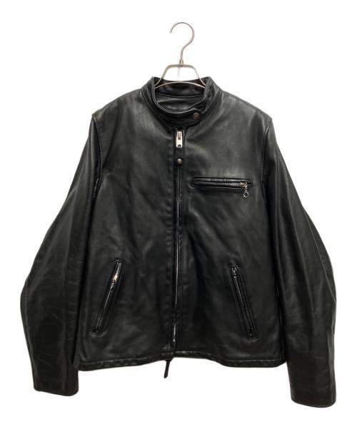 Sears 本革 シングルライダースジャケット ライナー付 サイズ42T 古着 70s USA製 Sears The Leather Shop 本革 レザー シングル