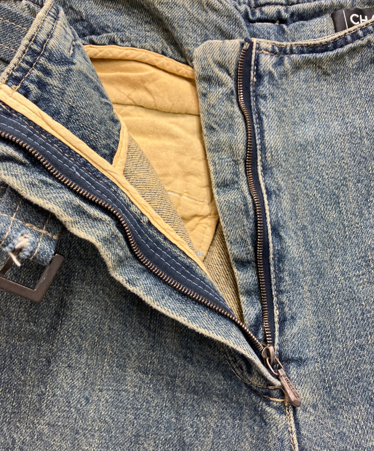 中古・古着通販】CHANEL (シャネル) デニムパンツ インディゴ サイズ
