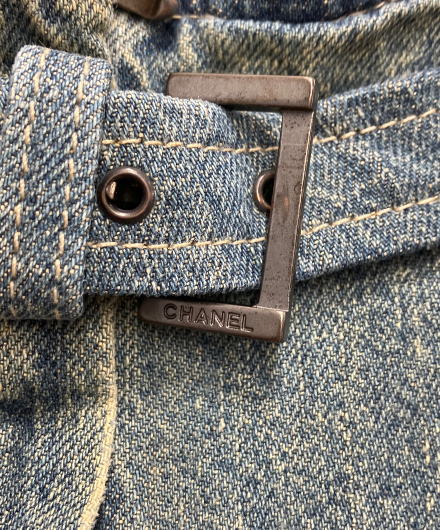 中古・古着通販】CHANEL (シャネル) デニムパンツ インディゴ サイズ