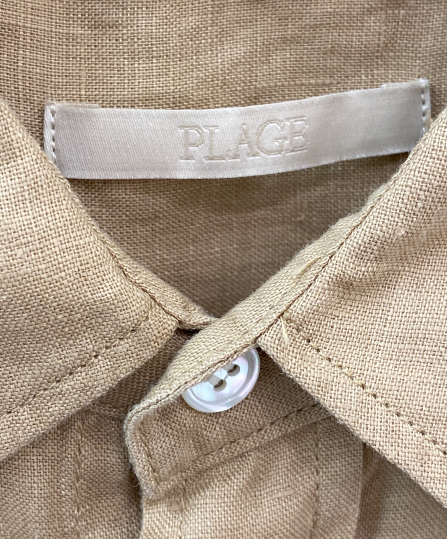 中古・古着通販】Plage (プラージュ) Linen Short シャツ ベージュ 