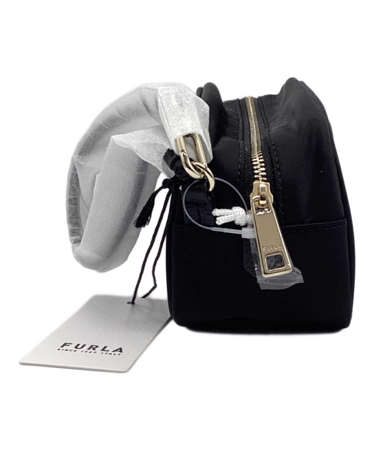 中古・古着通販】FURLA (フルラ) ポーチ ブラック 未使用品｜ブランド 