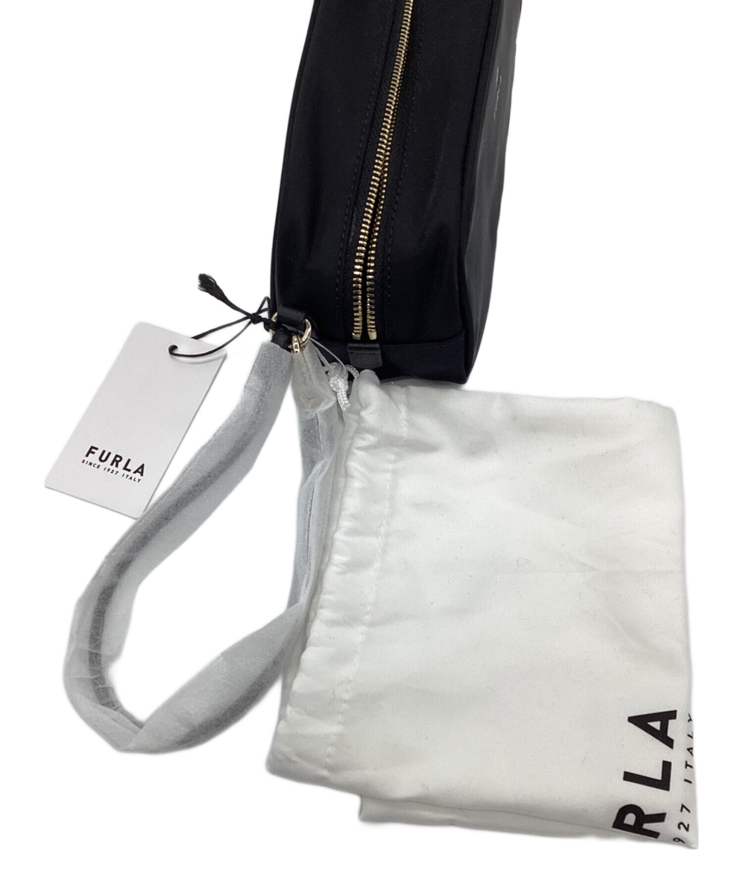 中古・古着通販】FURLA (フルラ) ポーチ ブラック 未使用品｜ブランド 