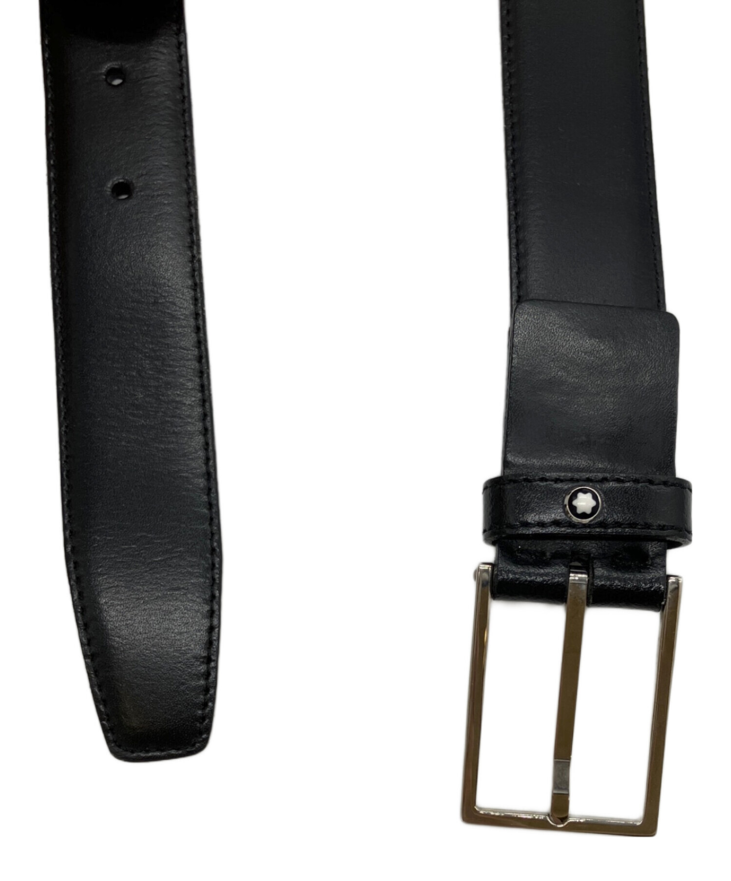 【未使用長期保管品】Montblanc レザー ベルト 黒 長さ120㎝×幅3㎝ 中古・古着通販】MONTBLANC (モンブラン) レザーベルト ブラック