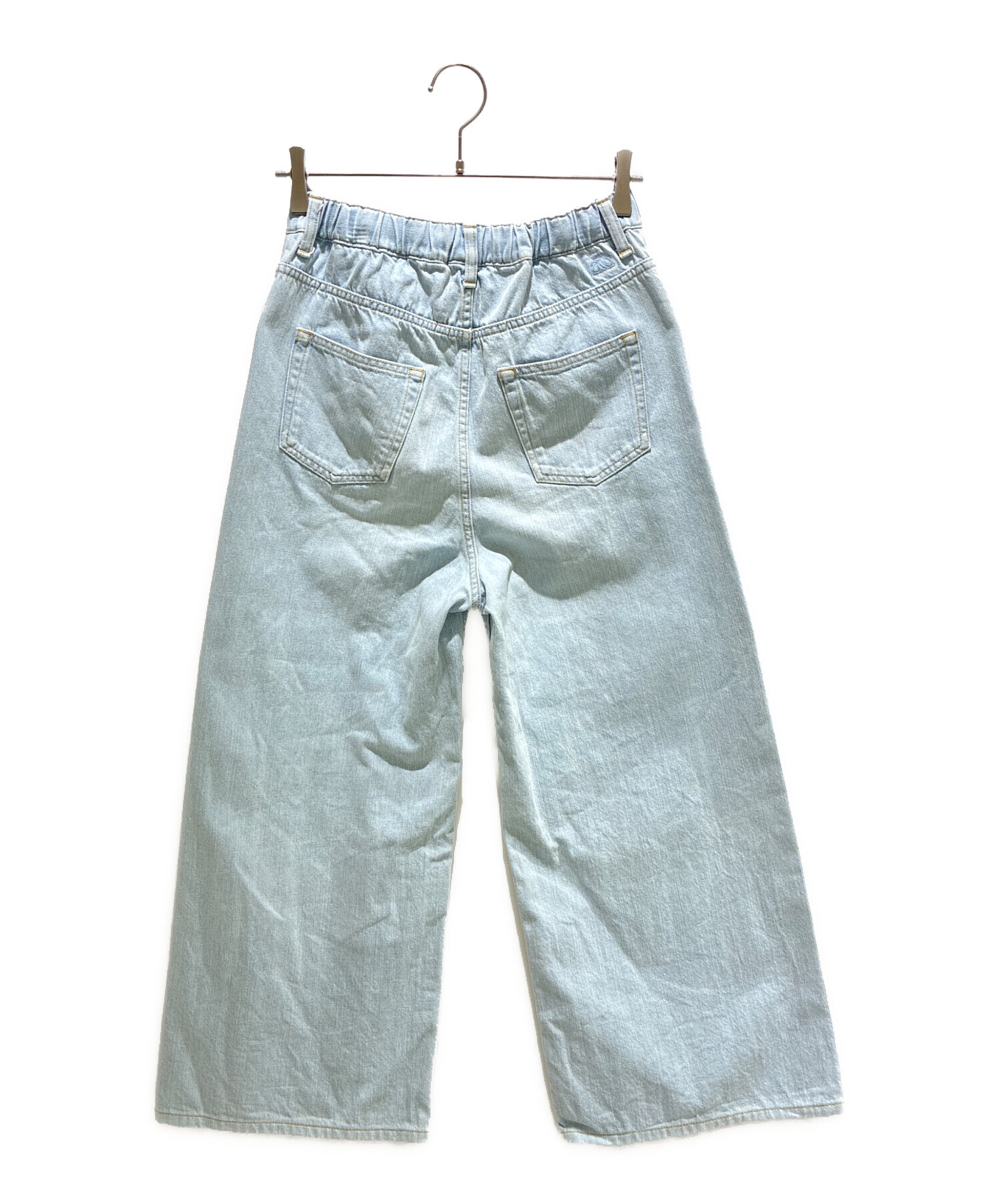 中古・古着通販】DRAWER (ドゥロワー) ブリーチデニム5Pドロストパンツ 