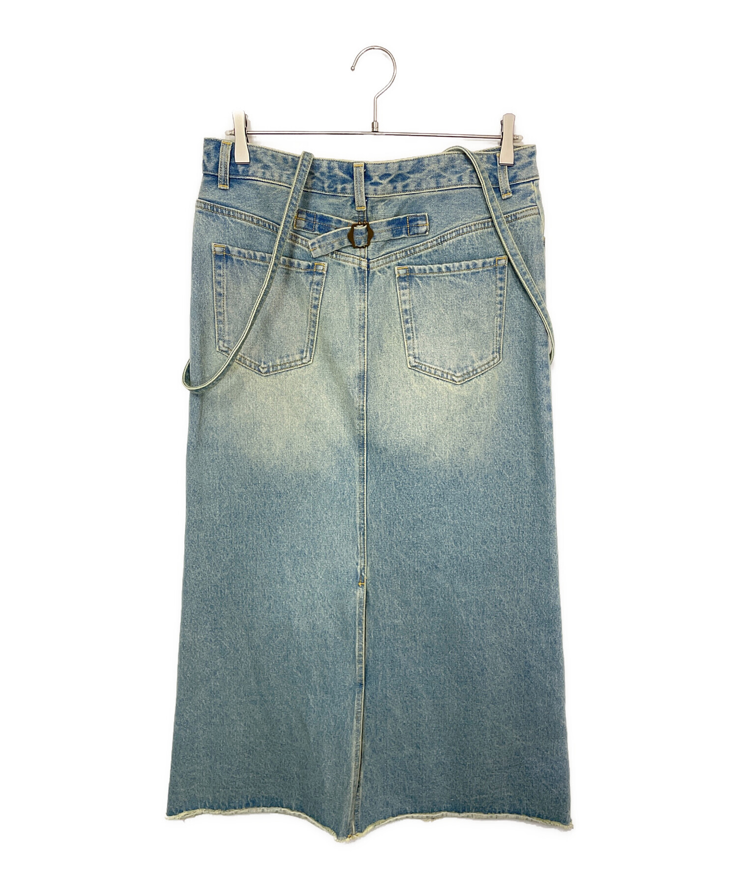 【MONN.:.(モン)】LOOSE DENIM SKIRT ライトグレー38 中古・古着通販】MONN (モン) LOOSE DENIM SKIRT/デニムスカート