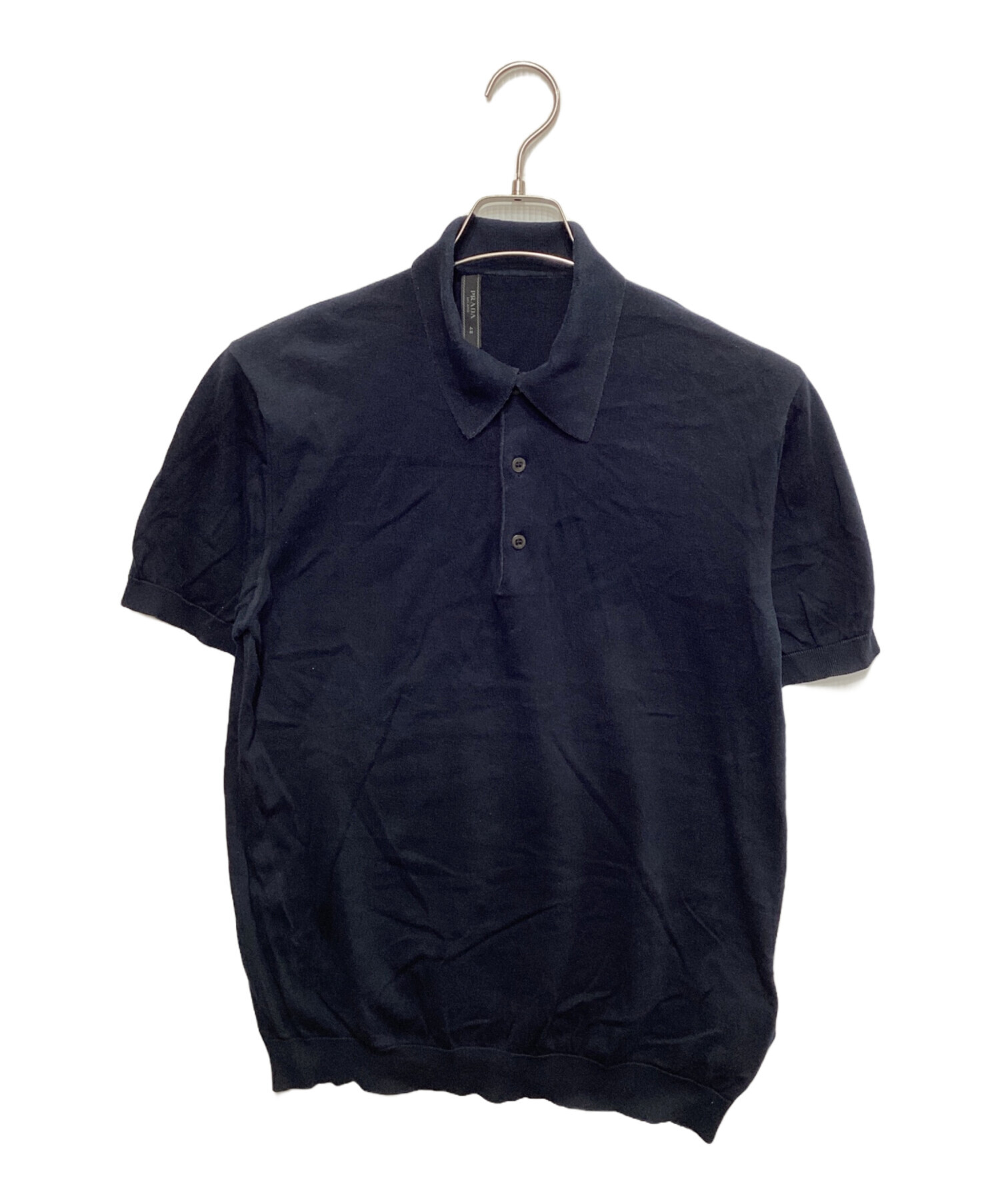 【本日限定価格】PRADA ネイビー 長袖ポロシャツ Sサイズ 中古・古着通販】PRADA (プラダ) 長袖ポロシャツ ネイビー サイズ:M