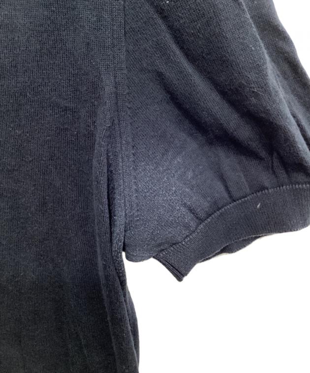 中古・古着通販】PRADA (プラダ) ニットポロシャツ ネイビー サイズ:48