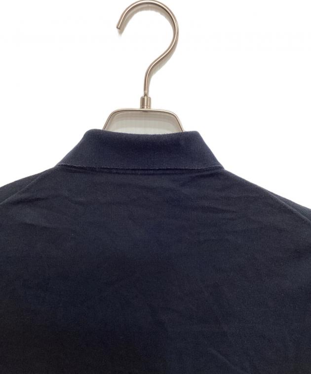 中古・古着通販】PRADA (プラダ) ニットポロシャツ ネイビー サイズ:48