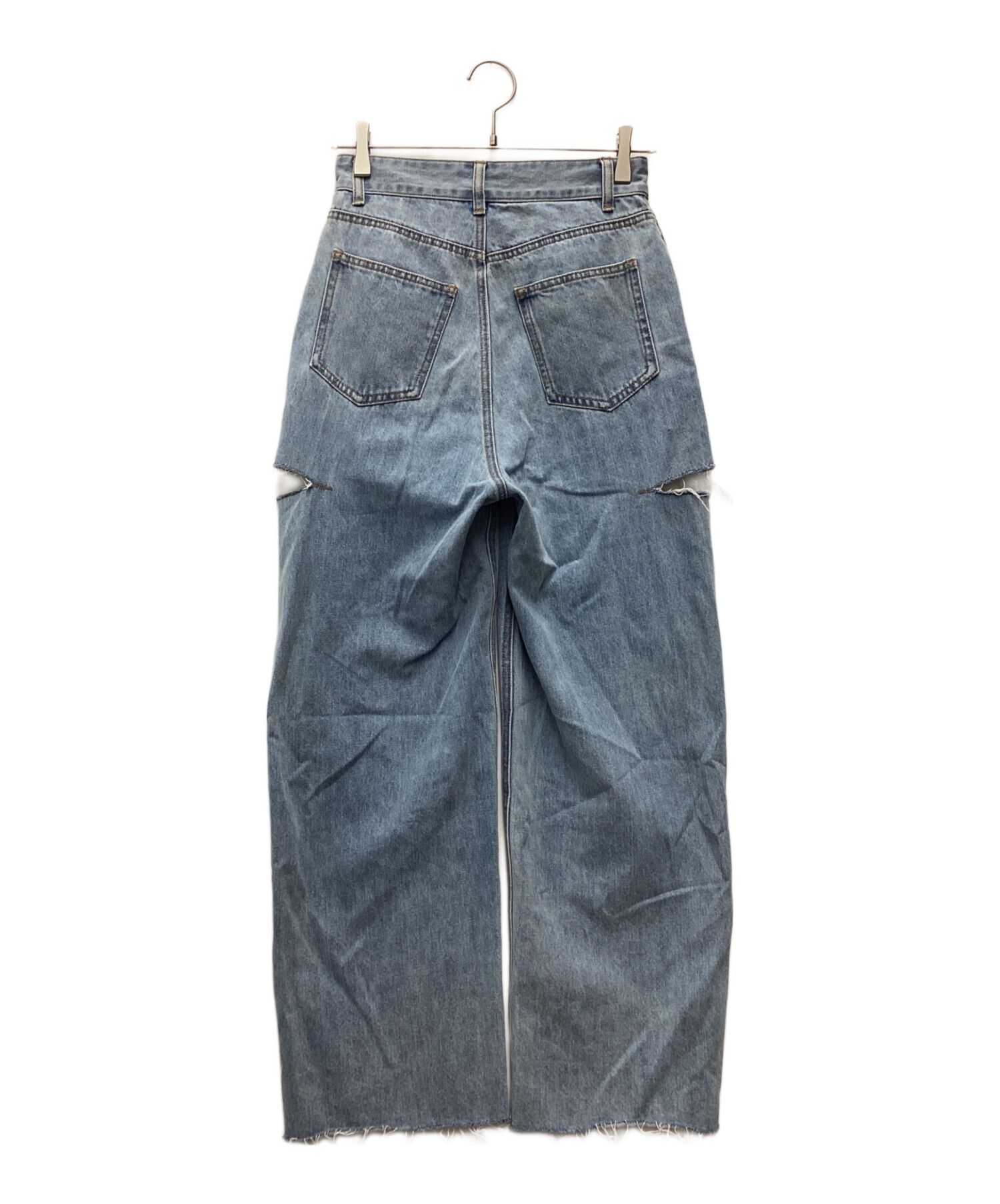 中古・古着通販】CADUNE (カデュネ) サイドスリットデニム ブルー