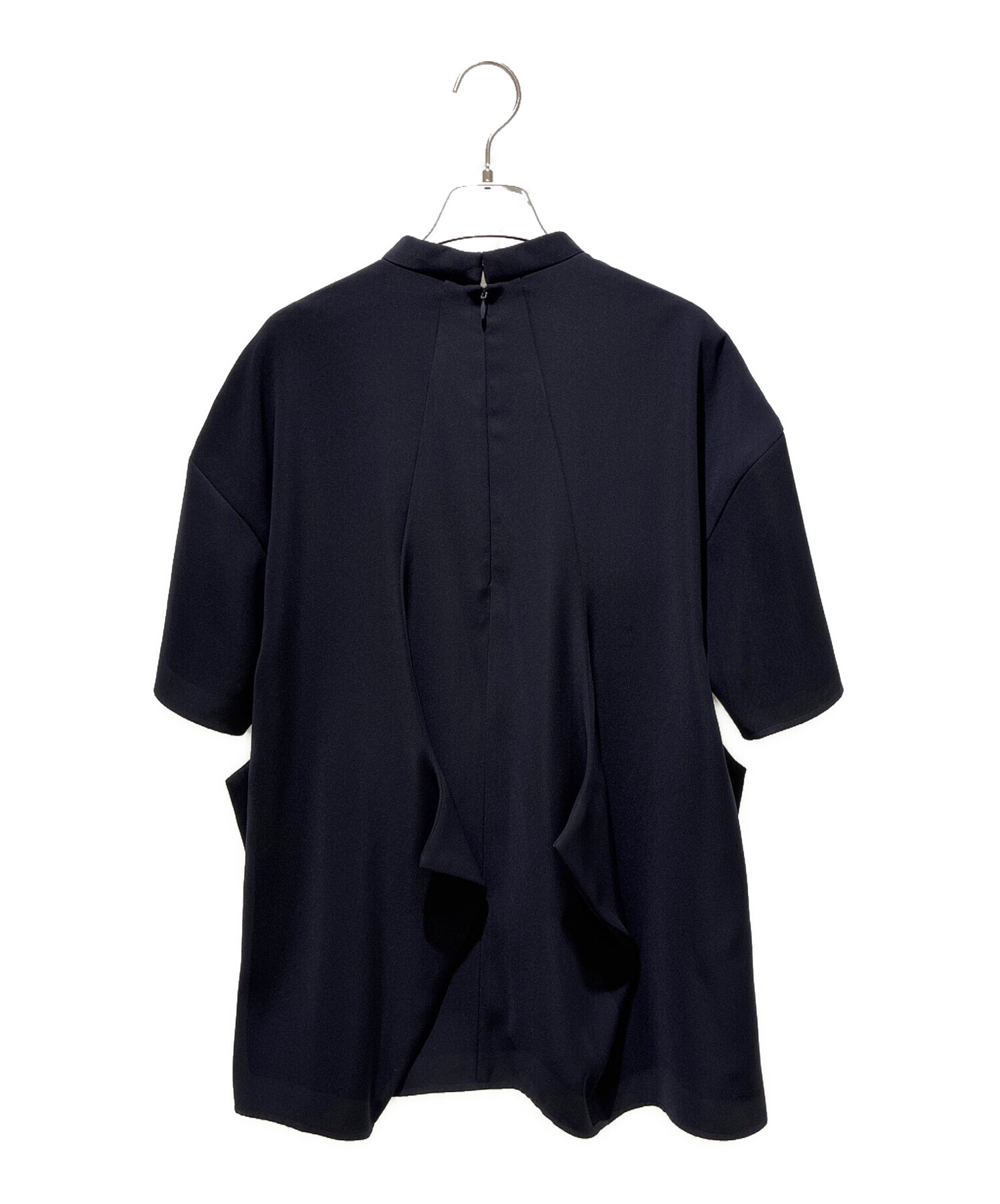 中古・古着通販】ENFOLD (エンフォルド) SQUARE-HEM PULLOVER ネイビー