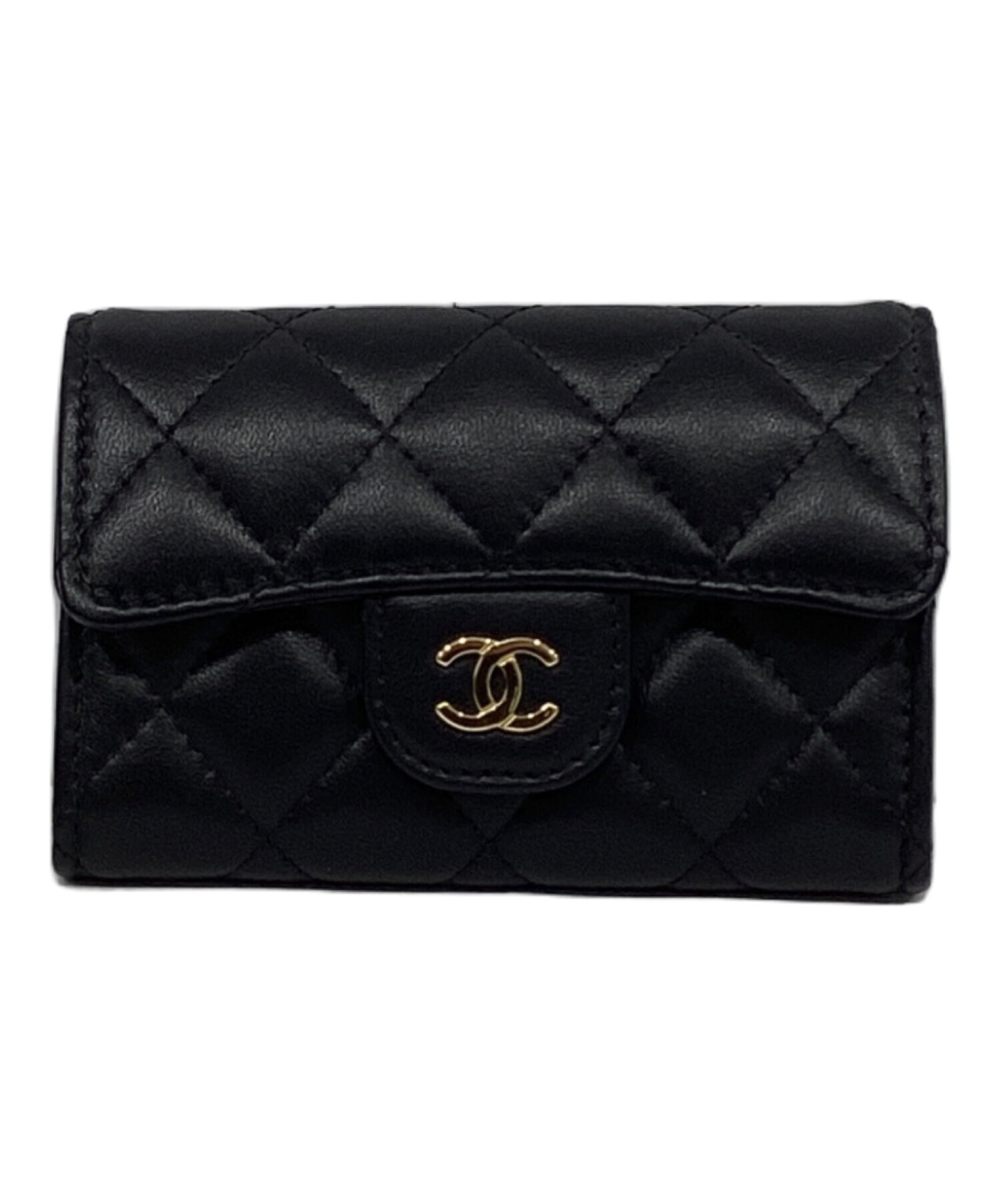 M様◎正規良品CHANEL　シャネル　マトラッセ　＆カードケース ブラック 中古・古着通販】CHANEL (シャネル) マトラッセ カードケース ブラック