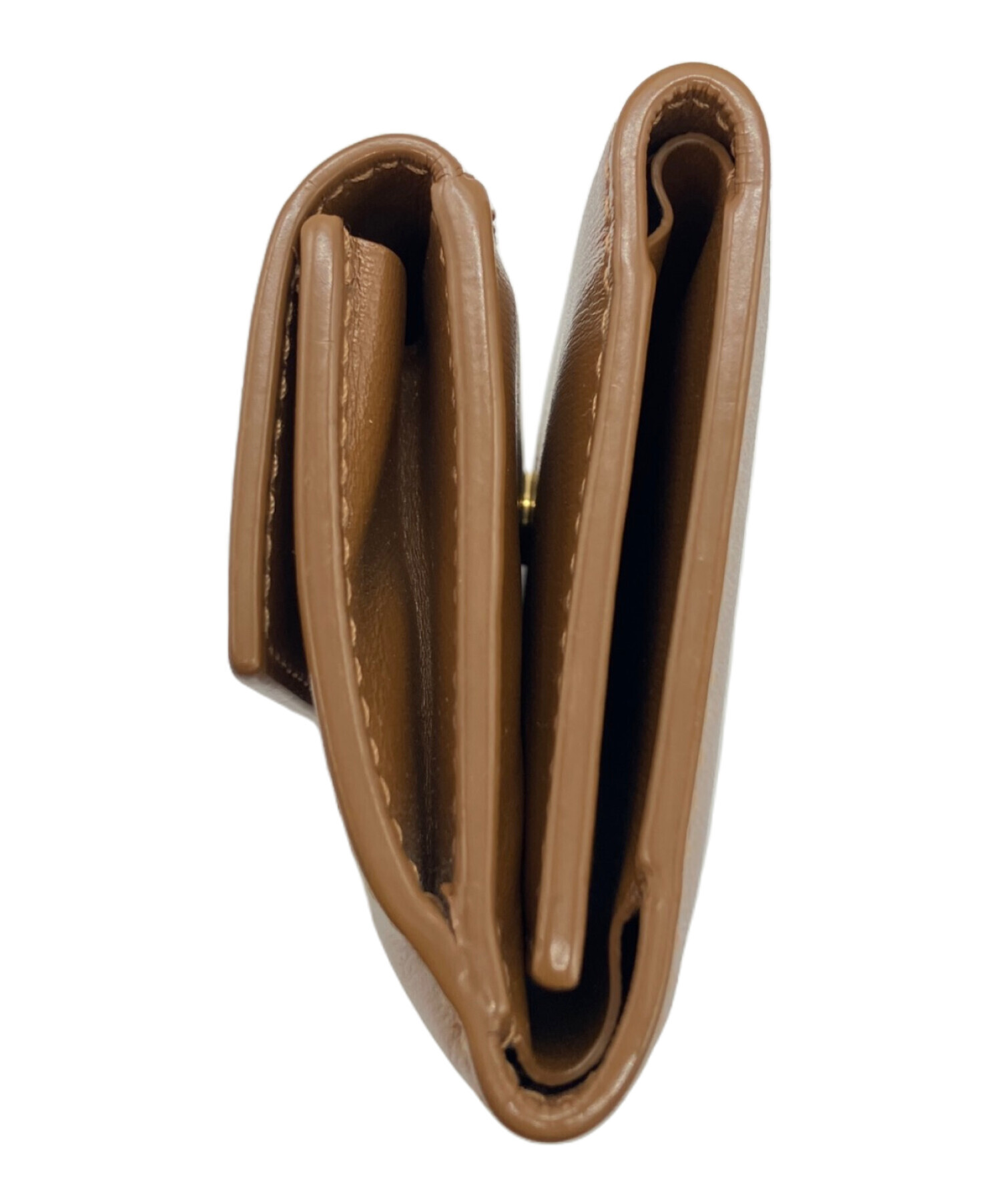 本物新品未使用　JIL SANDER ブラウン 折り財布 中古・古着通販】JIL SANDER (ジルサンダー) 3つ折り財布 ブラウン
