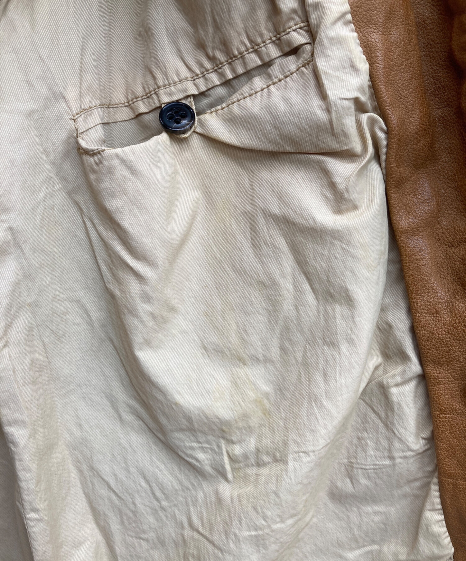 中古・古着通販】FAKTOR (ファクター) レザージャケット ブラウン