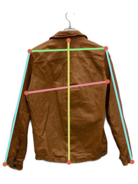 中古・古着通販】FAKTOR (ファクター) レザージャケット ブラウン