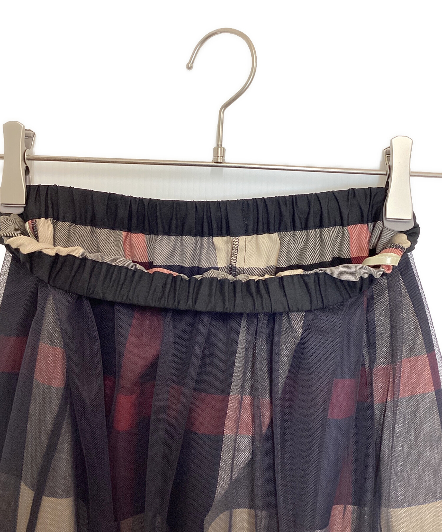 ＊シービークレストブリッジ クレストブリッジチェックチュールレイヤードスカート 中古・古着通販】CB CRESTBRIDGE (シービークレストブリッジ) クレスト