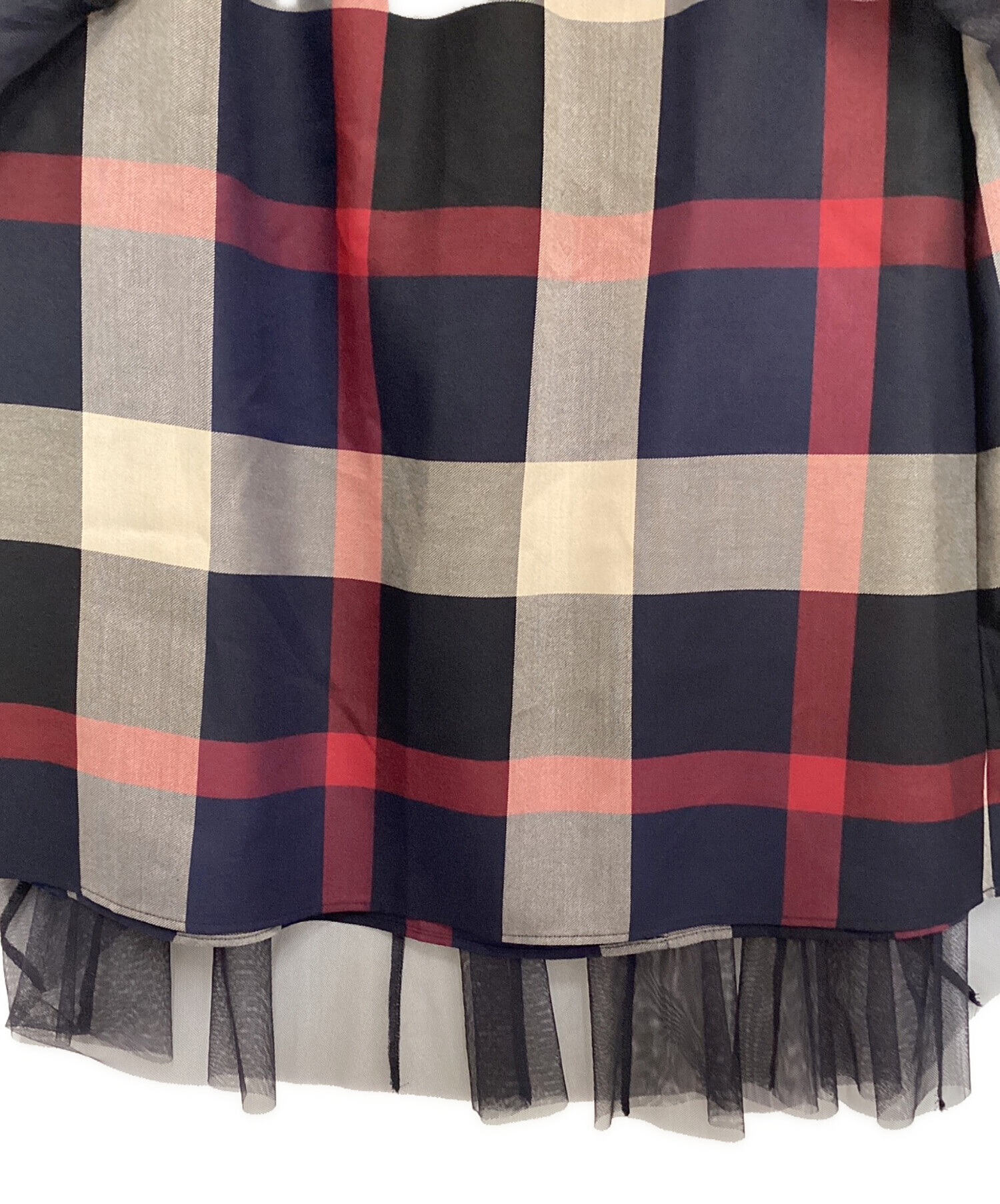 ＊シービークレストブリッジ クレストブリッジチェックチュールレイヤードスカート 中古・古着通販】CB CRESTBRIDGE (シービークレストブリッジ) クレスト