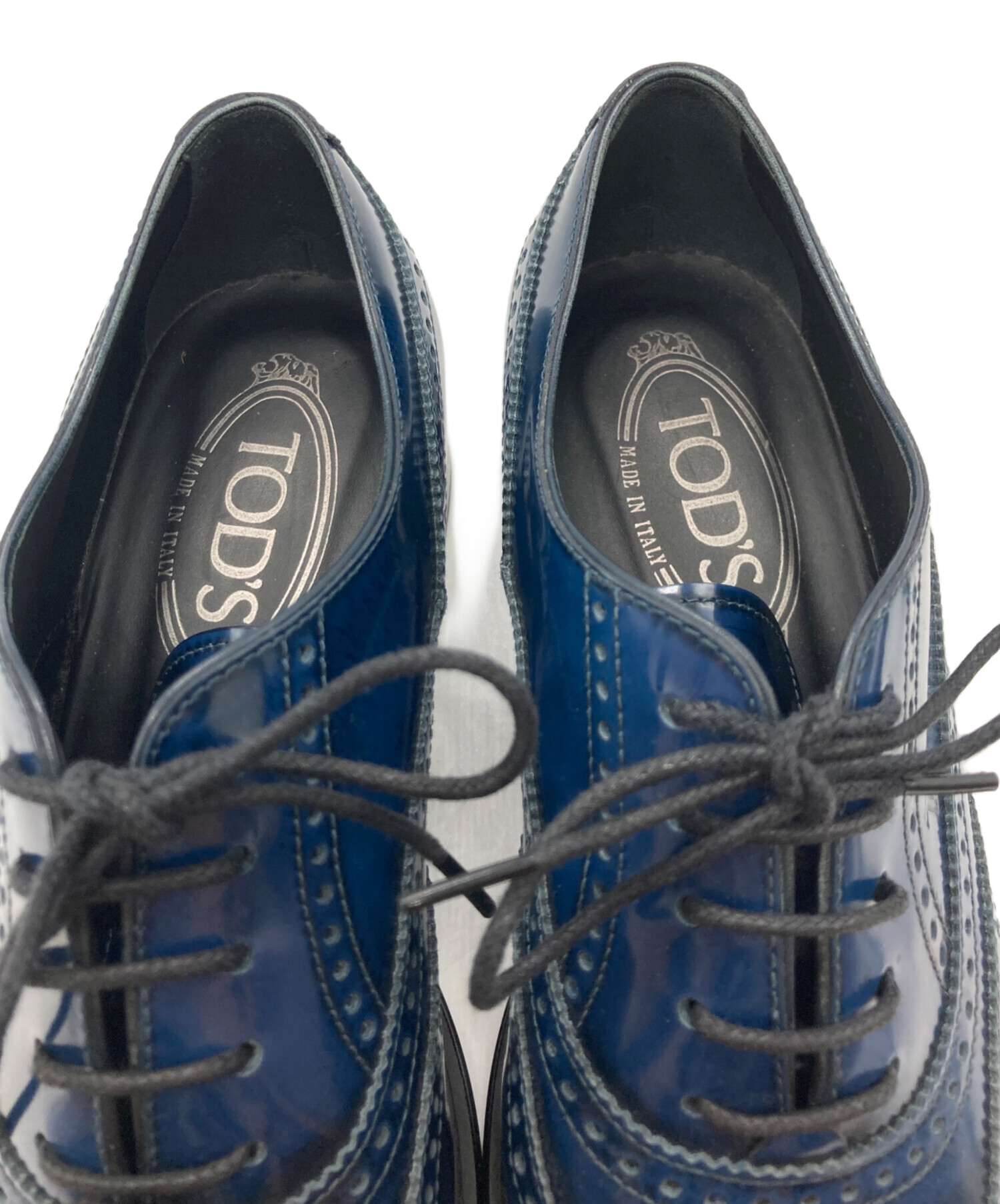 中古・古着通販】TOD'S (トッズ) ウィングチップシューズ ブルー