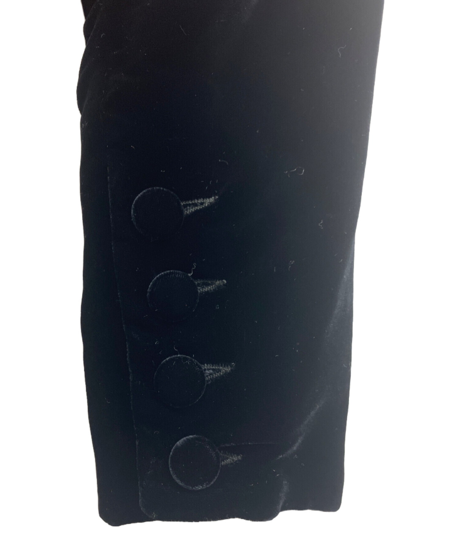 希少 GUCCI グッチ ロゴ刺繍 ロング ワンピース ベロア ベルベット 中古・古着通販】GUCCI (グッチ) ベロアワンピース ブラック サイズ:42