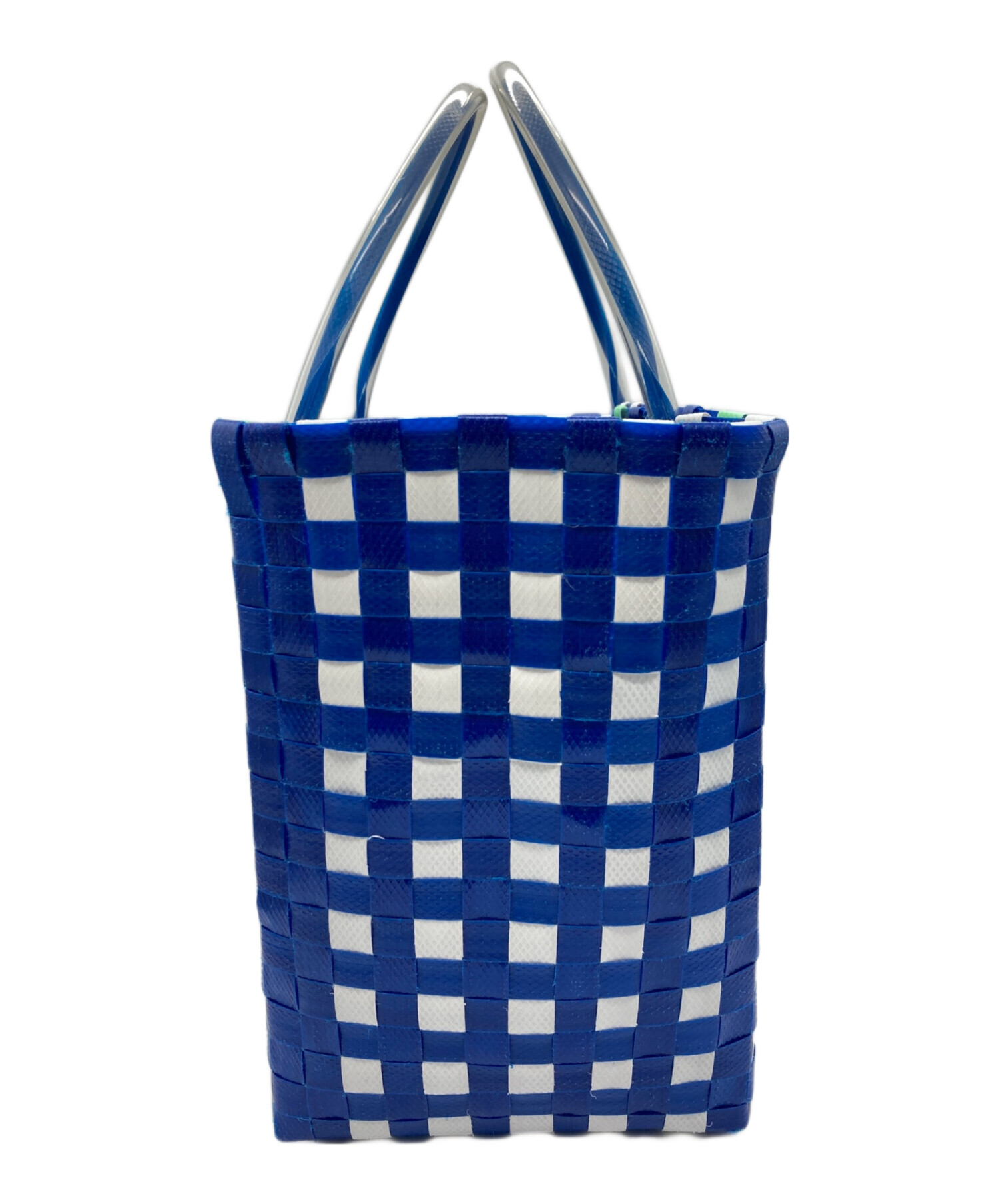 中古・古着通販】MARNI (マルニ) カゴバッグ ブルー×グリーン 