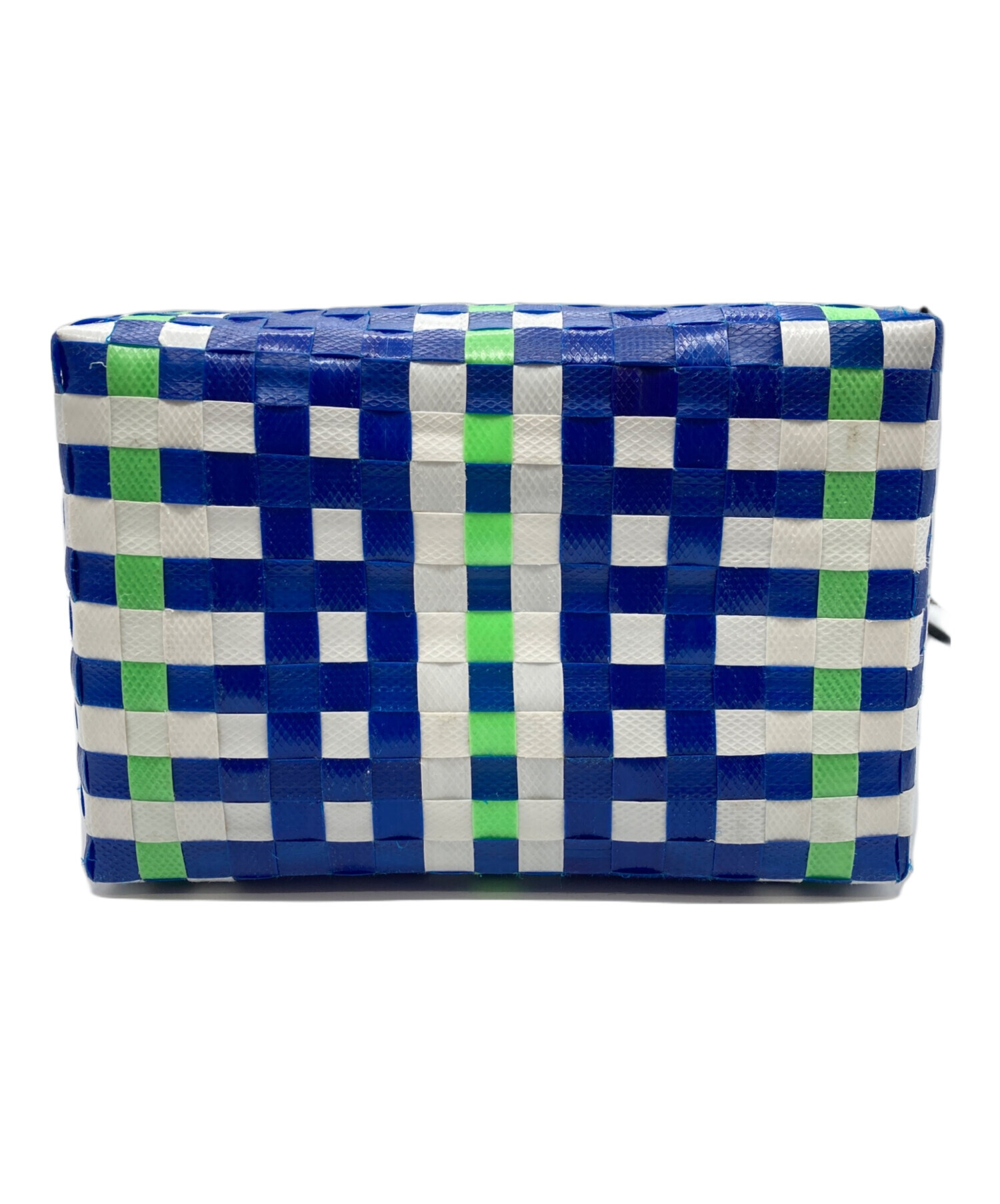 中古・古着通販】MARNI (マルニ) カゴバッグ ブルー×グリーン 