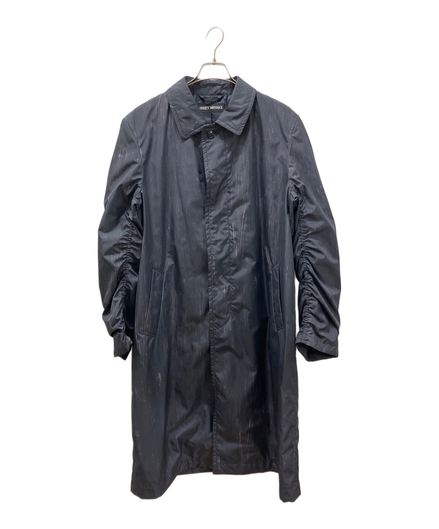 ISSEY MIYAKE MEN ナイロンコート 中古・古着通販】ISSEY MIYAKE (イッセイミヤケ) ステンカラーコート