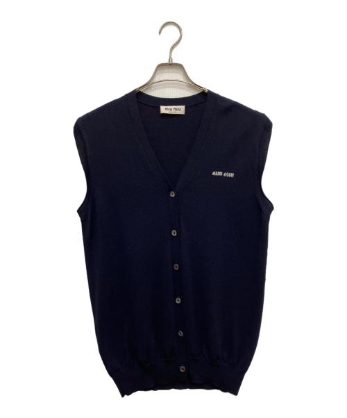 中古・古着通販】MIU MIU (ミュウミュウ) ロゴウールニットベスト