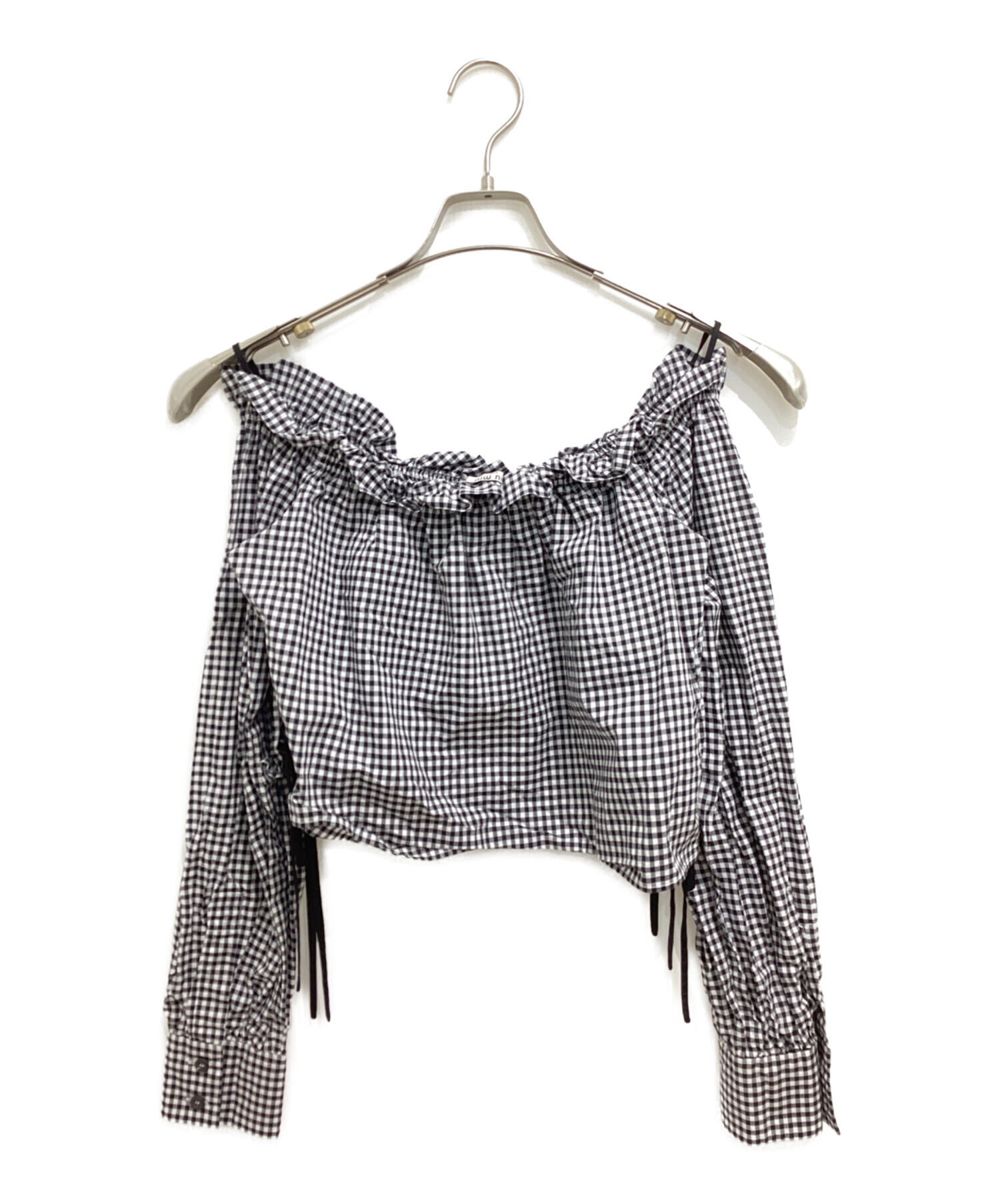 中古・古着通販】MIU MIU (ミュウミュウ) ギンガムチェックオフ 