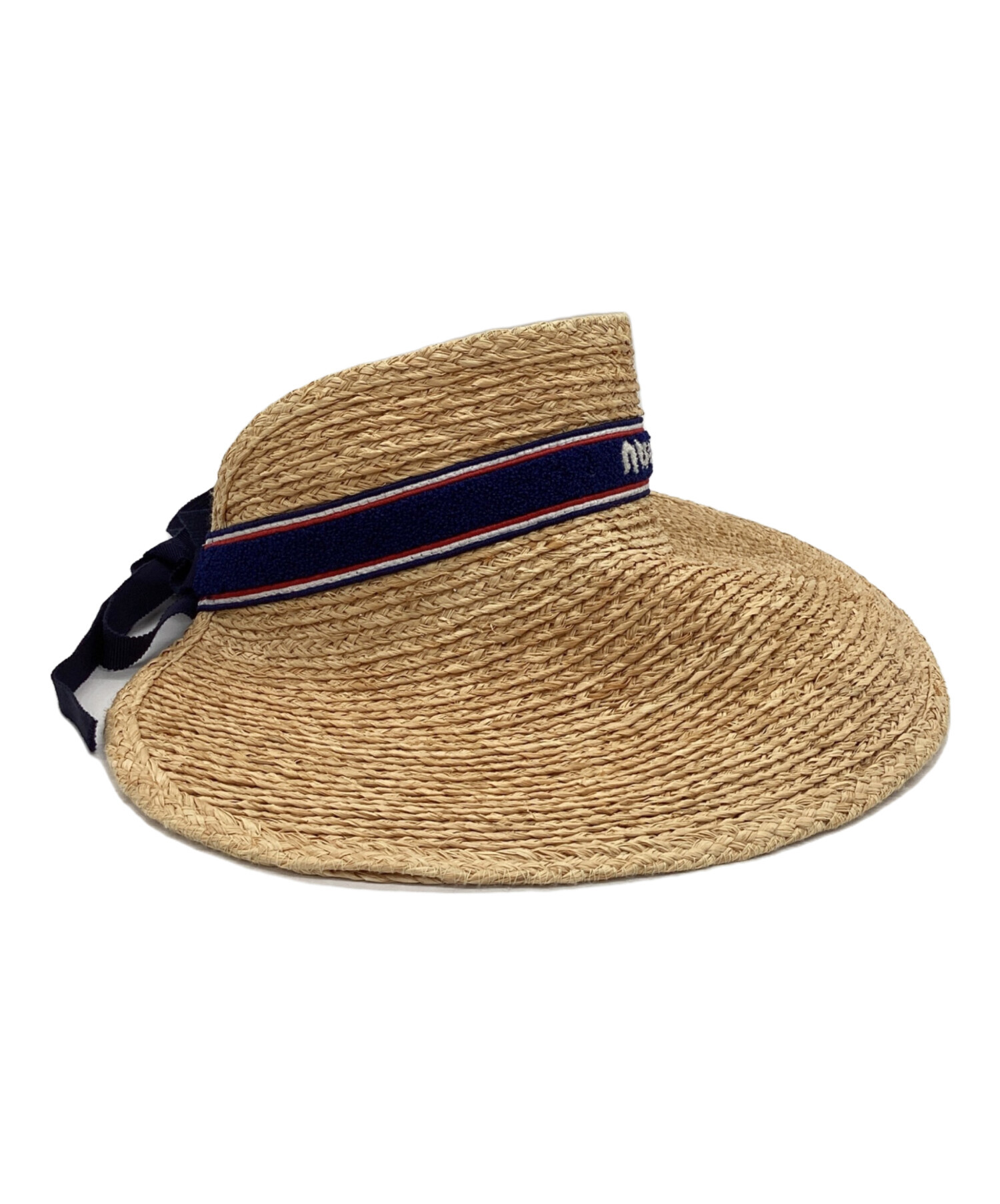 中古・古着通販】MIU MIU (ミュウミュウ) Embroidered Raffia Visor