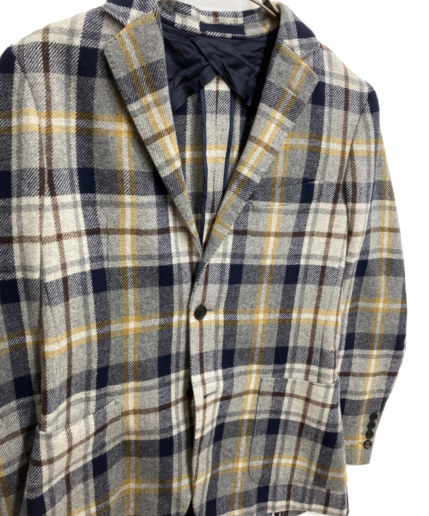 ブラックレーベルクレストブリッジ テーラードジャケット Lサイズ 黒 チェック 中古・古着通販】BLACK LABEL CRESTBRIDGE (ブラックレーベル クレスト