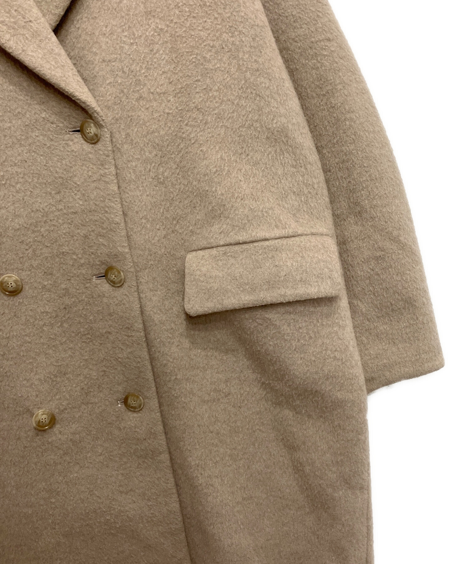中古・古着通販】CLANE (クラネ) DOUBLE WOOL LONG COAT ベージュ 