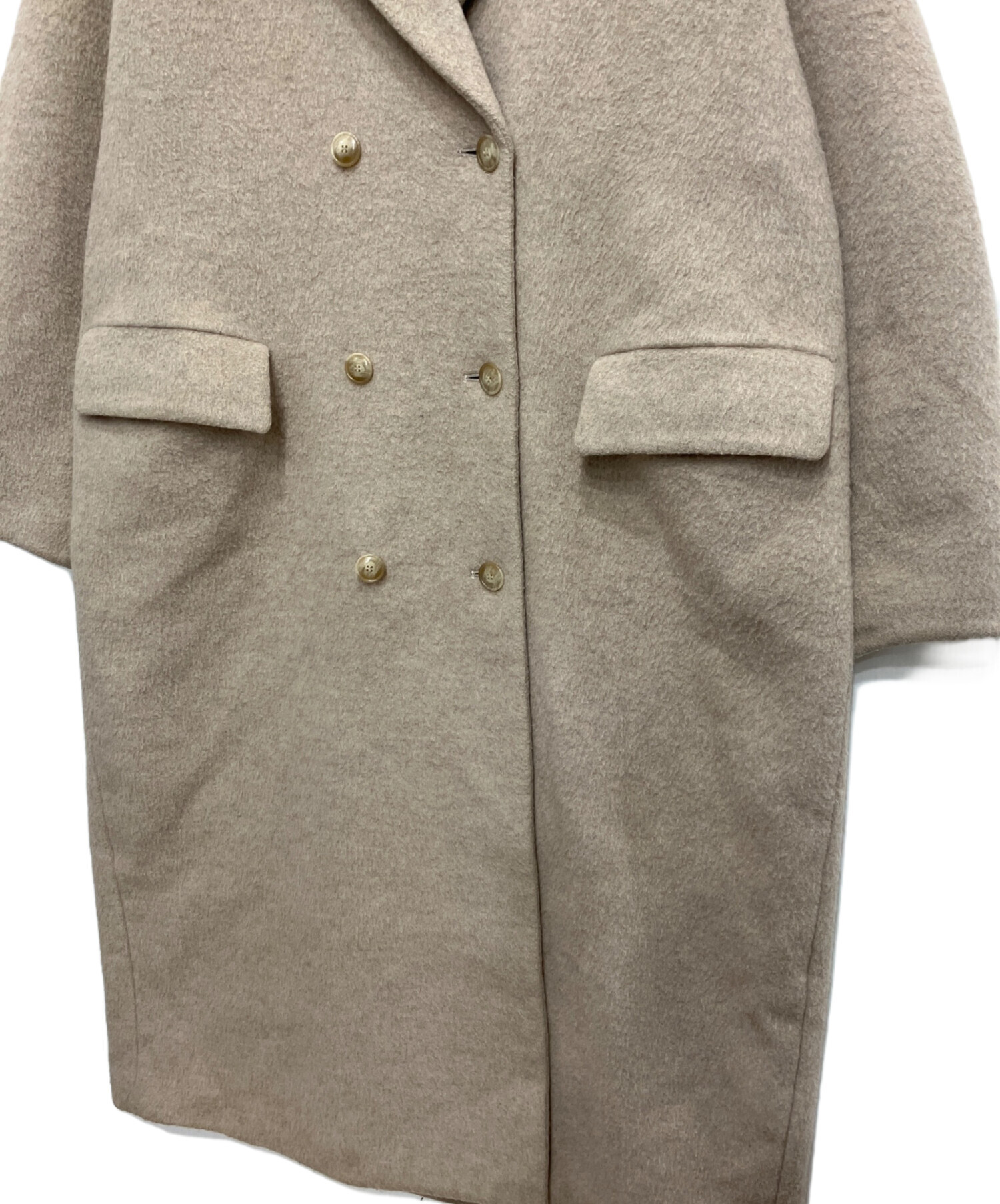 中古・古着通販】CLANE (クラネ) DOUBLE WOOL LONG COAT ベージュ