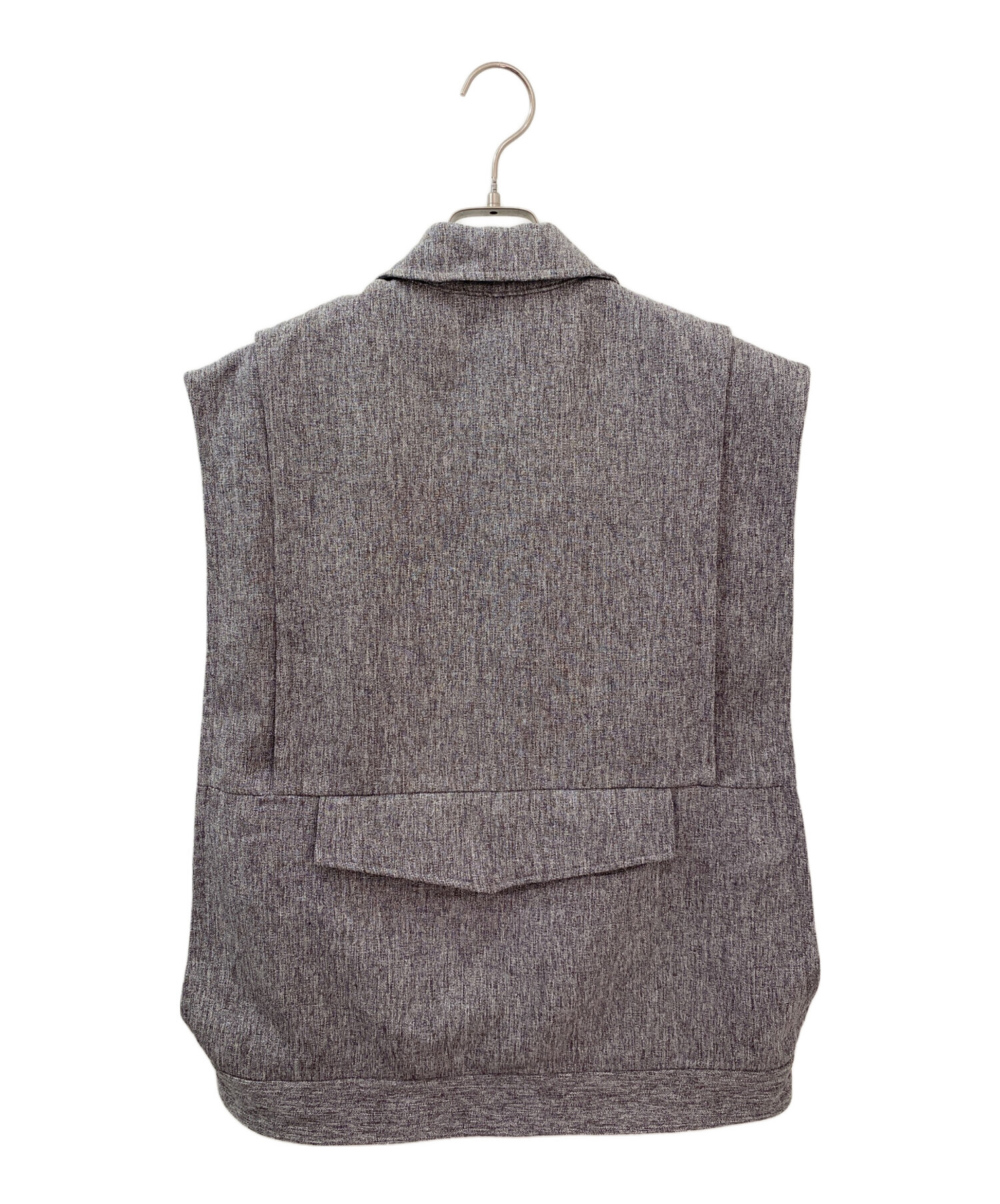 中古・古着通販】CLANE (クラネ) COLLAR SHORT VEST グレー サイズ
