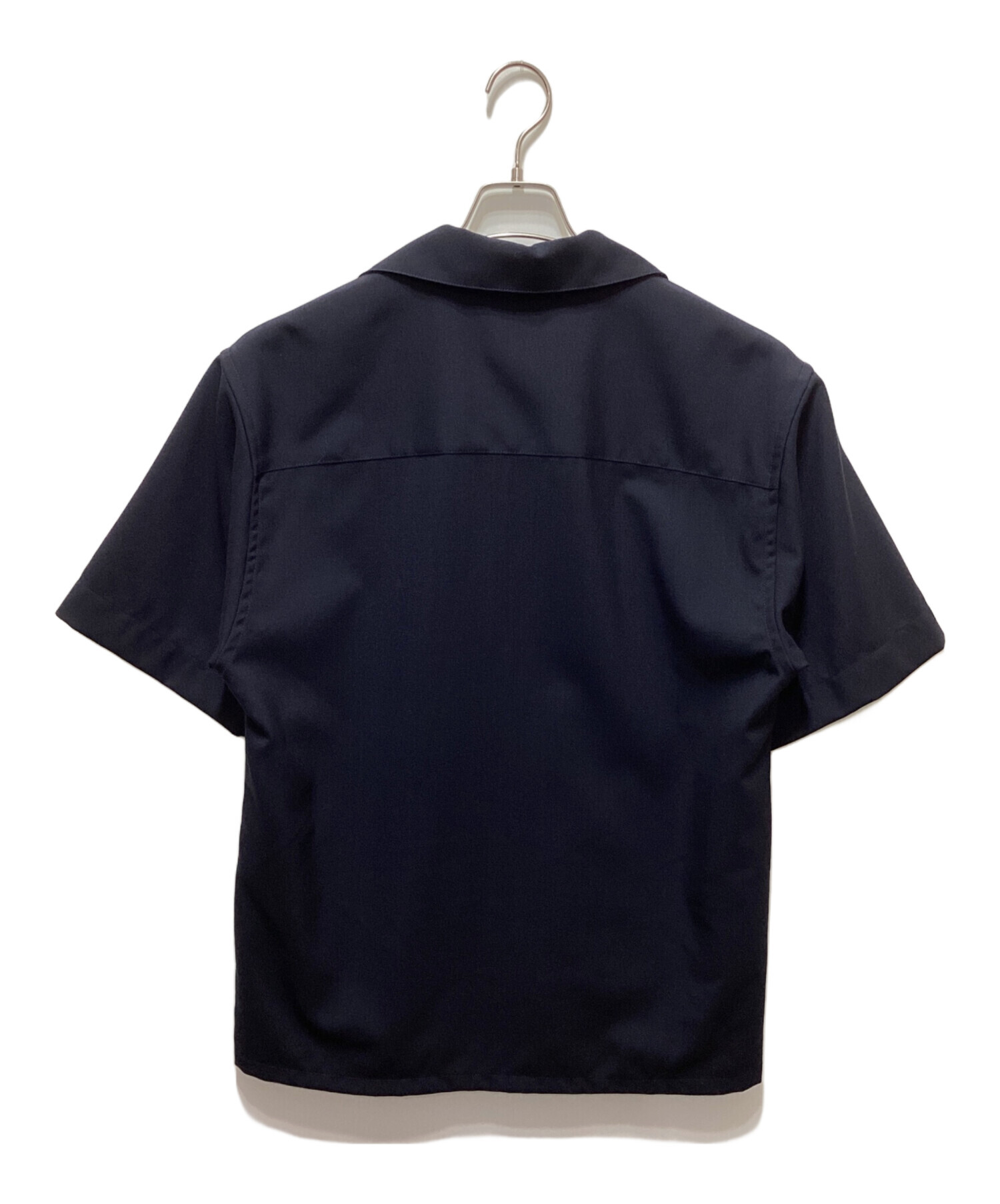 MARNI マルニ トロピカルウール シャツ ネイビー 46 中古・古着通販】MARNI (マルニ) トロピカルウール オープンカラー