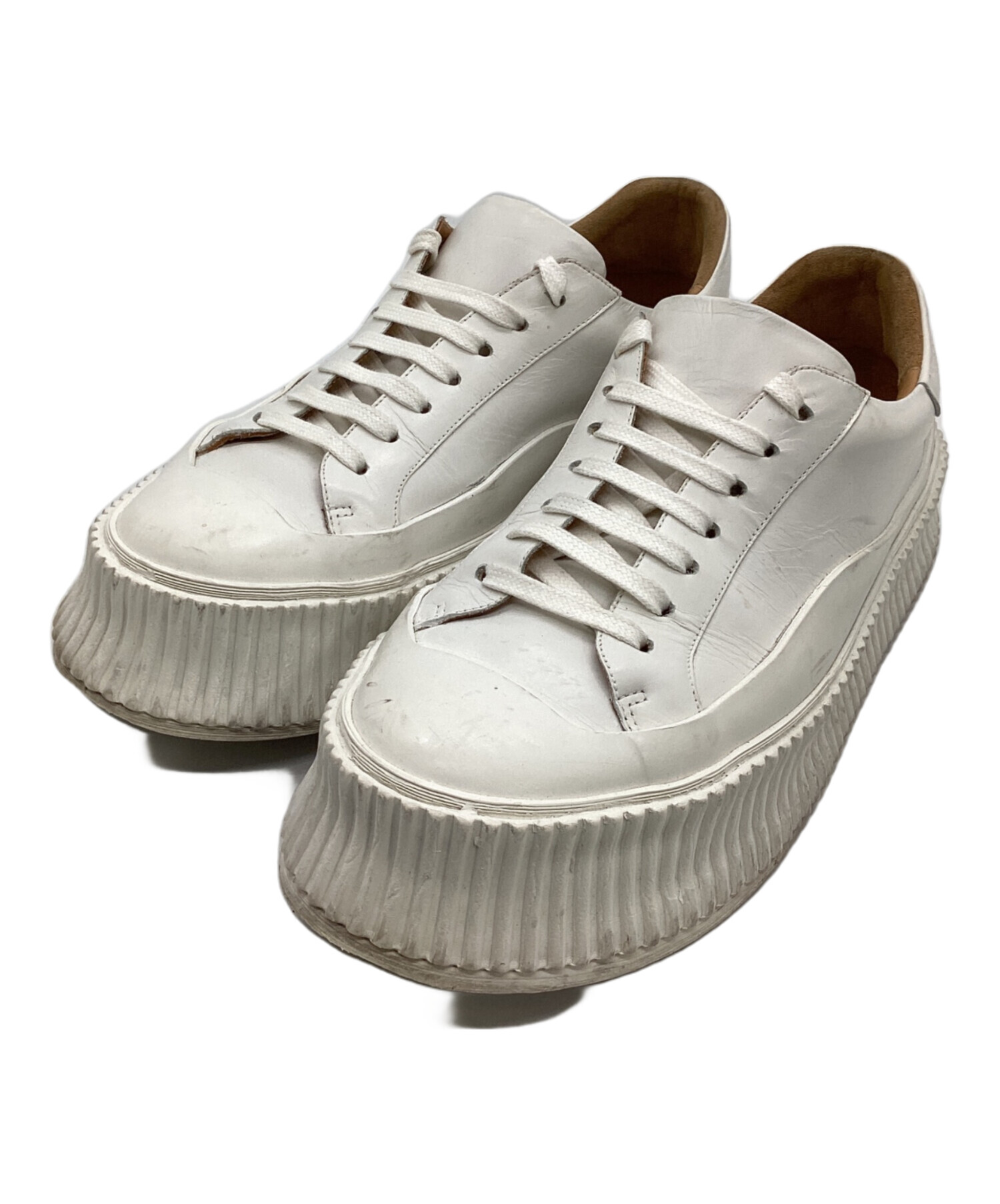 JILSANDERジルサンダープラットフォームスニーカーハイカットグレー 