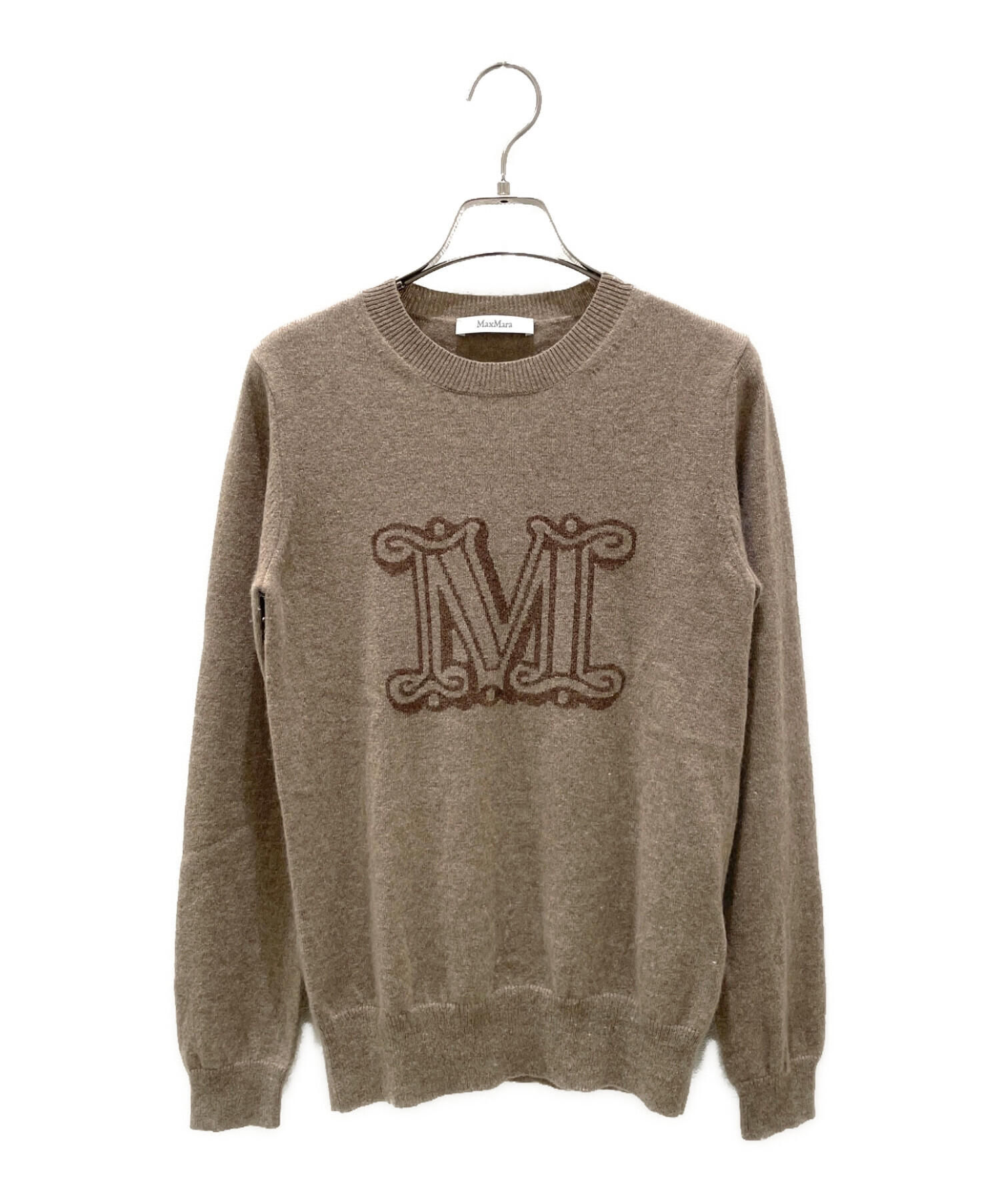 MaxMara マックスマーラ Mロゴブラウンセーター Sサイズ マックス