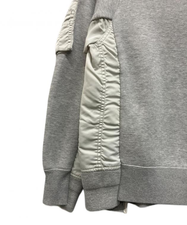 中古・古着通販】sacai (サカイ) Sponge Sweat x MA-1 Pullover グレー