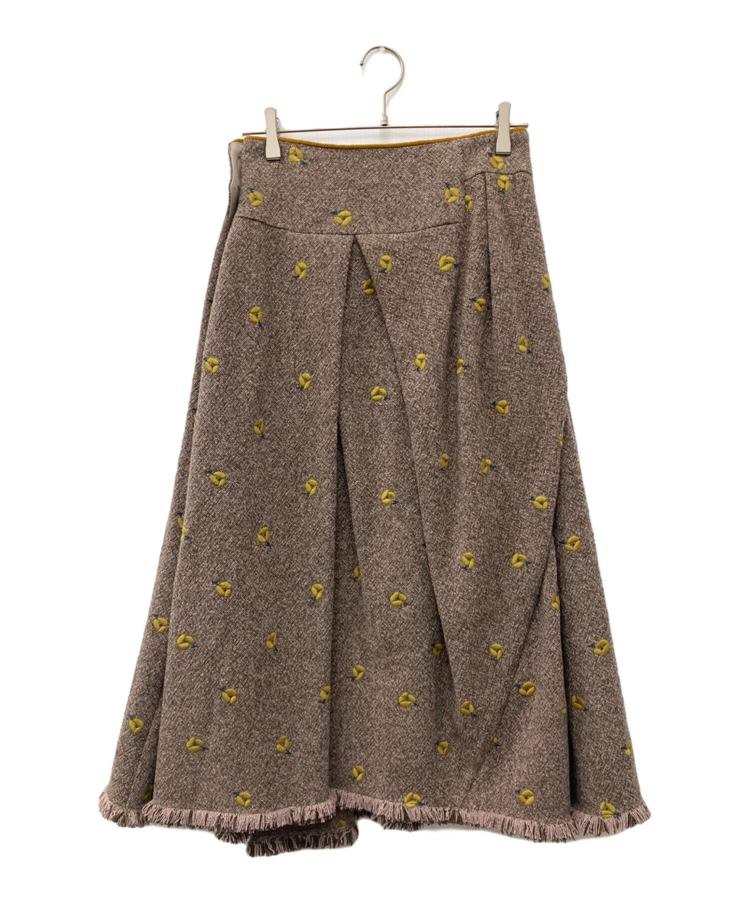 ミナペルホネン　「リボン」タックスカート 中古・古着通販】mina perhonen (ミナ ペルホネン) タックスカート