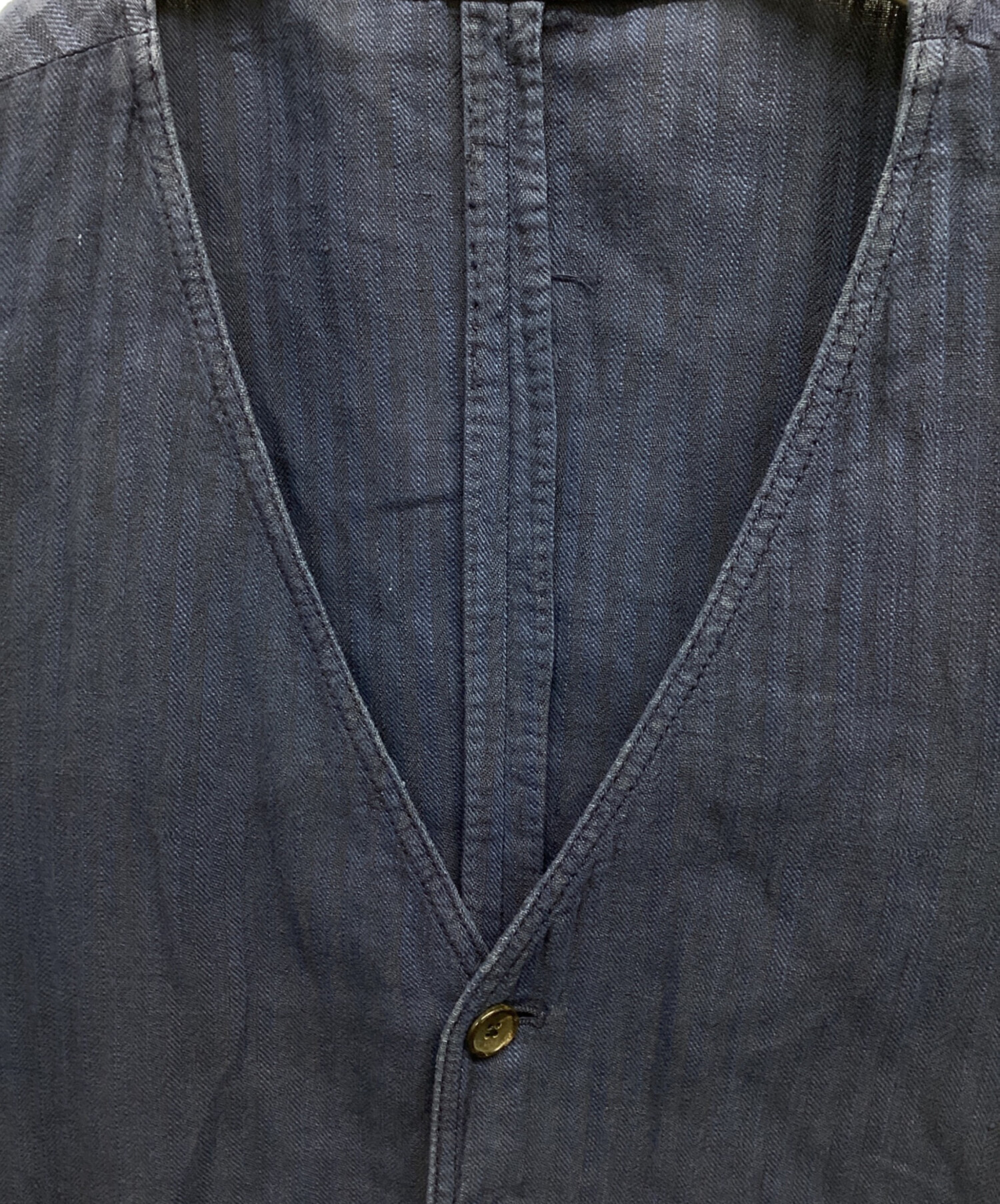LARDINI/ラルディーニ/ウール・コットン・リネン/ブラウンジレ/ベスト 中古・古着通販】LARDINI (ラルディーニ) コットンリネンベスト