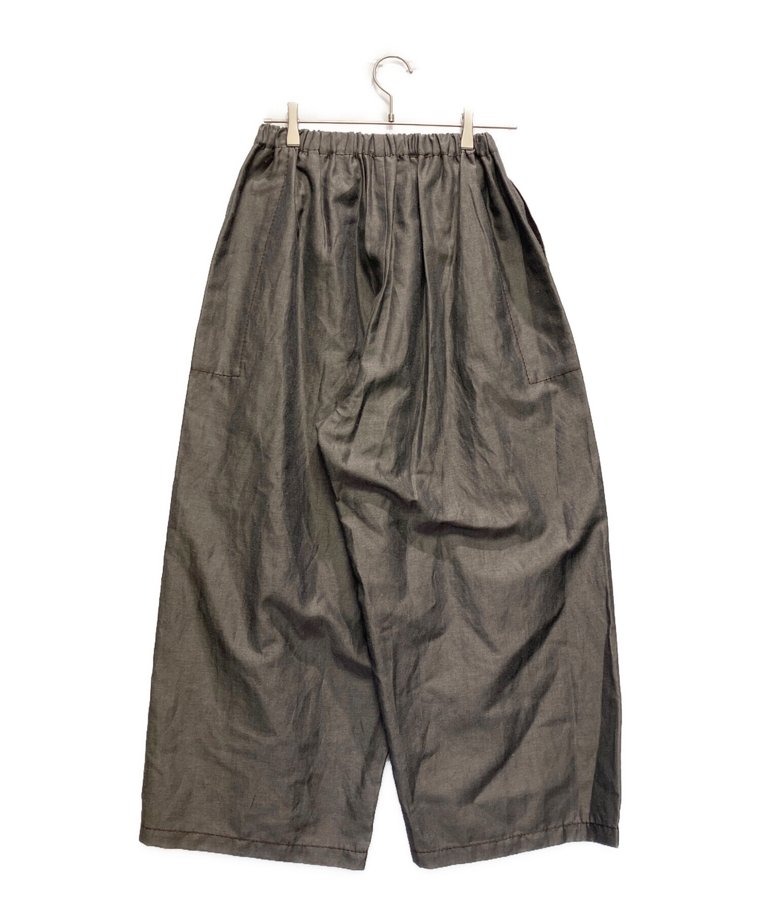 中古・古着通販】homspun (ホームスパン) wool linen ワイドギャザー 