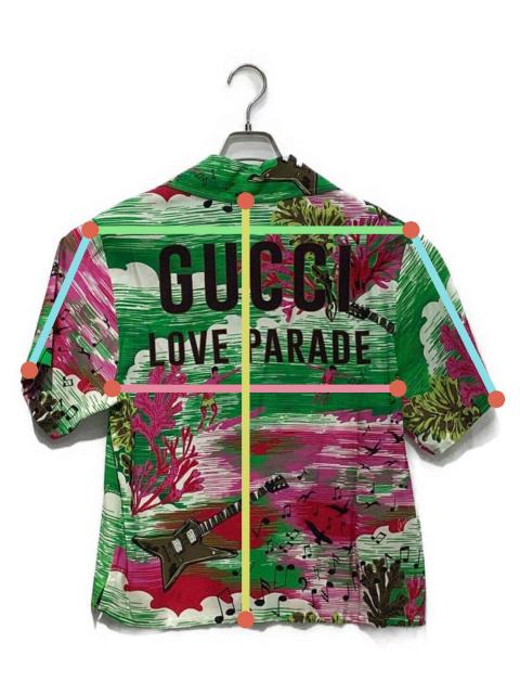 GUCCI グッチ 七部袖シャツ【盆前最終値下げ】 中古・古着通販】GUCCI (グッチ) シャツ 703607 LOVE PARADE グリーン