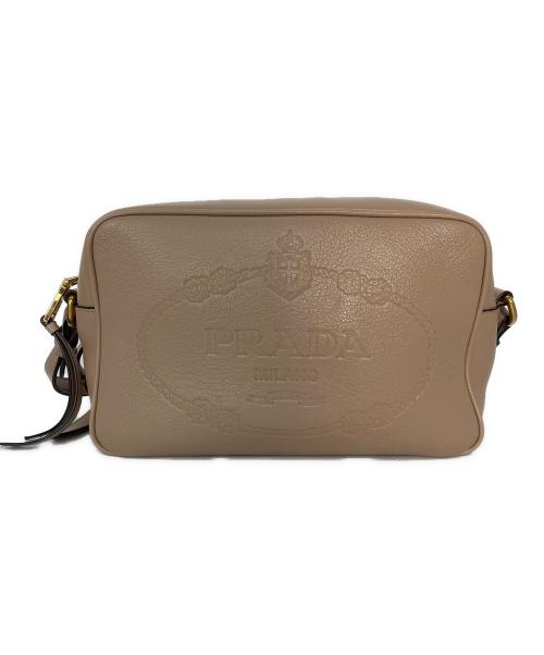 良品 PRADA プラダ レザー タッセル がま口 ワンショルダーバッグ トートバッグ ベージュ系 レディース 古着 中古 USED PRADA（プラダ） 良品 レザー タッセル がま口 ワンショルダーバッグ