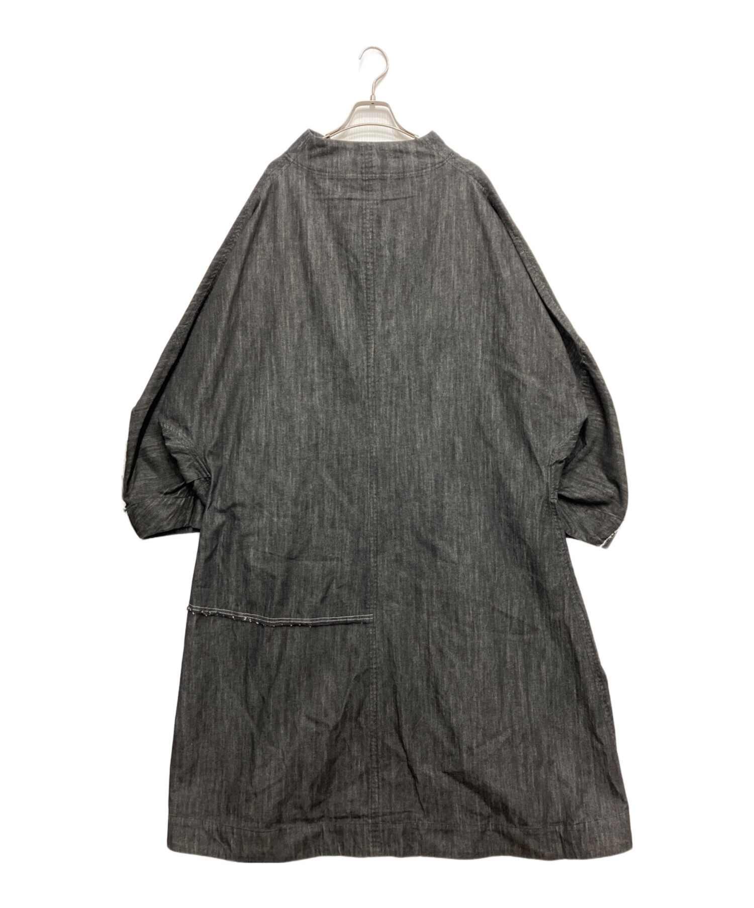 美品◆モユル　デニム　コート 中古・古着通販】MOYURU (モユル) デニムビッグコート ネイビー サイズ