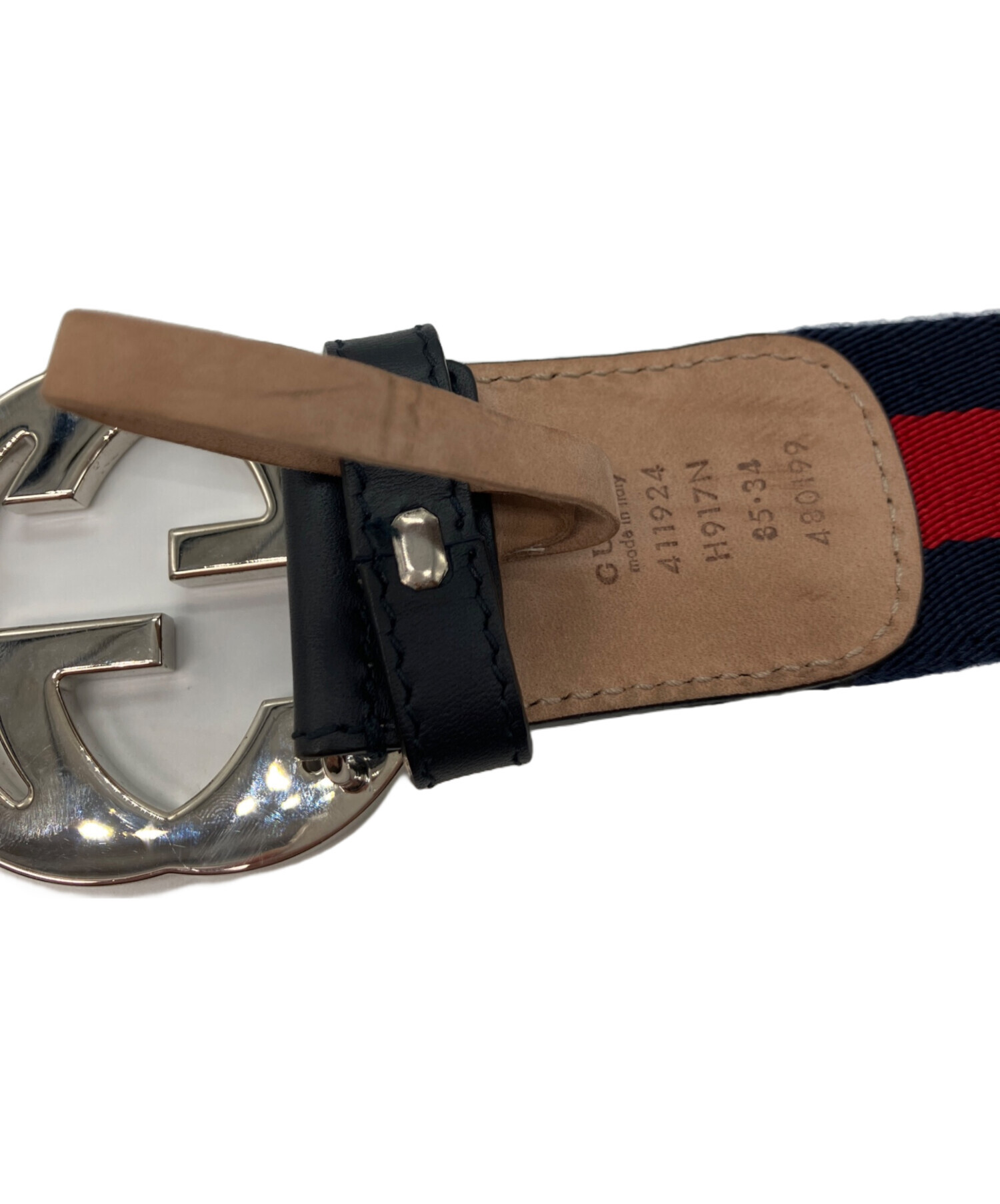 中古・古着通販】GUCCI (グッチ) インターロッキングG バックル付き