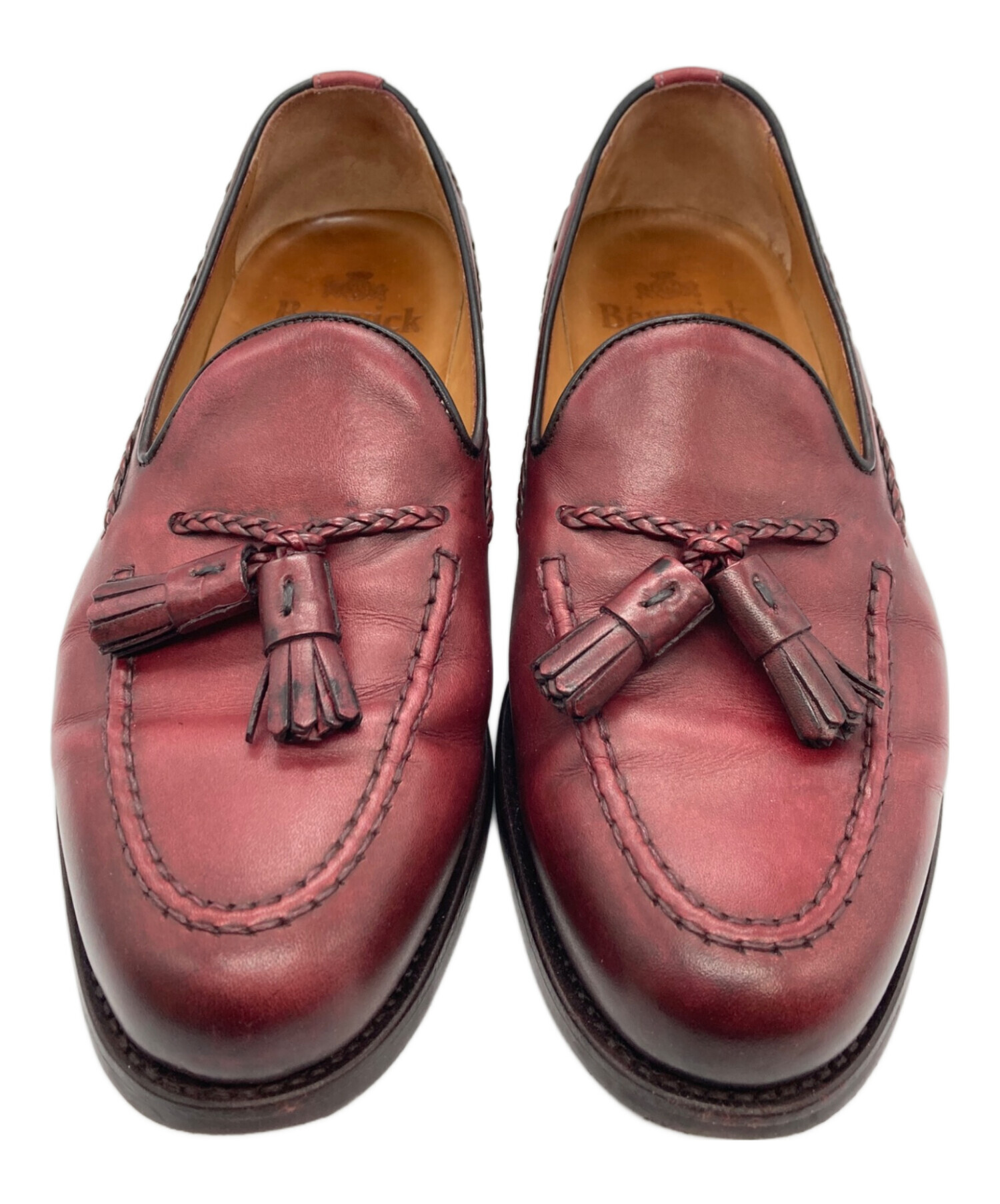 BERWICK バーガンディ タッセルローファー Berwick バーガンディ