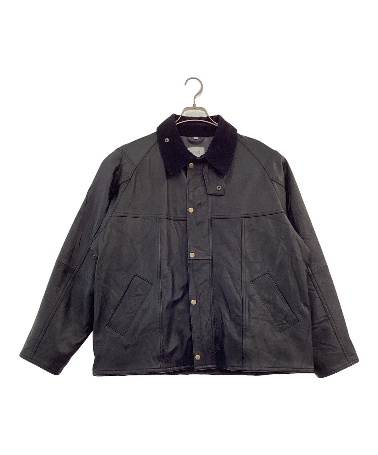 中古・古着通販】yoused (ユーズド) LEATHER DRIVERS JKT ブラック