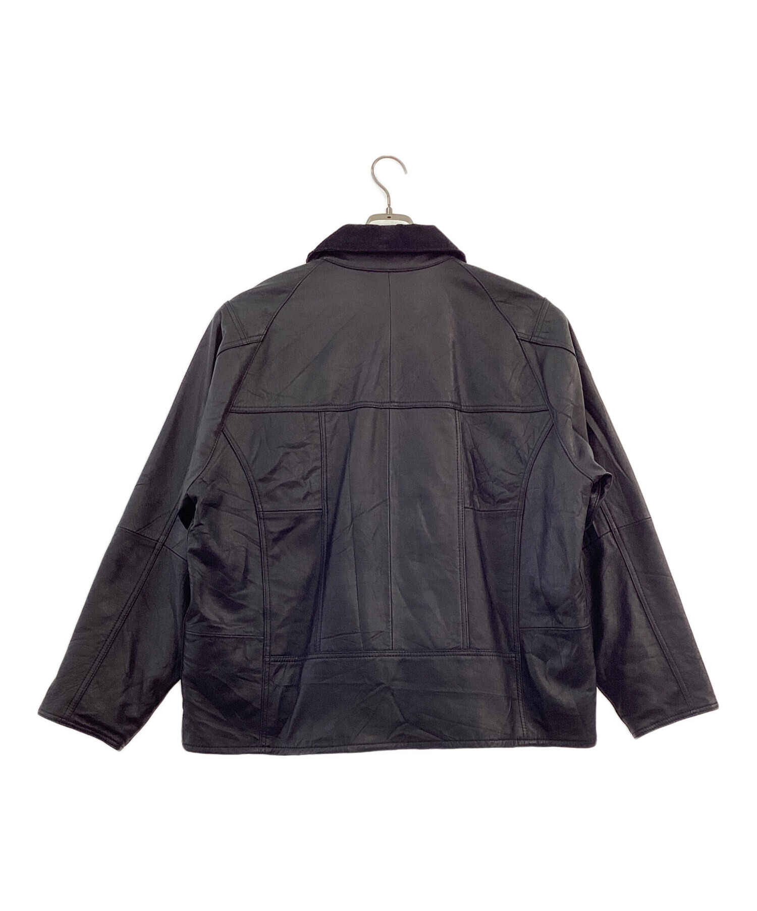 中古・古着通販】yoused (ユーズド) LEATHER DRIVERS JKT ブラック