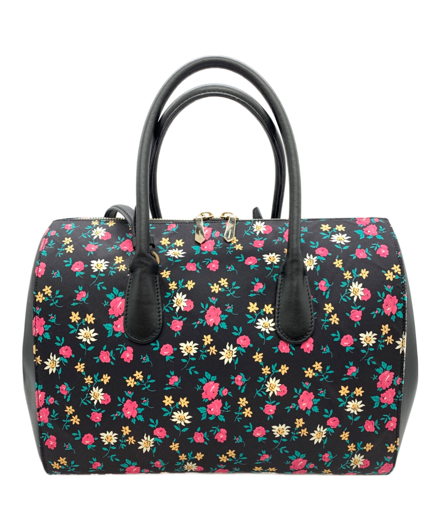 ほぼ未使用品 NINA RICCI ニナリッチ ナイロン総柄 ボストンバッグ 黒 中古・古着通販】NINA RICCI (ニナリッチ) 2WAYボストンバッグ