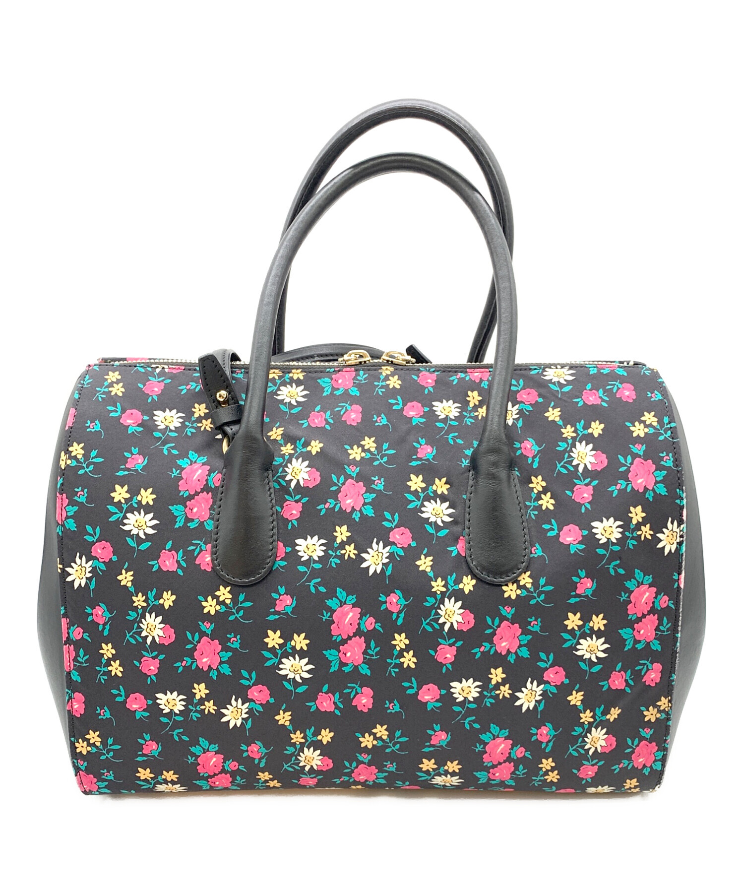 ほぼ未使用品 NINA RICCI ニナリッチ ナイロン総柄 ボストンバッグ 黒 中古・古着通販】NINA RICCI (ニナリッチ) 2WAYボストンバッグ