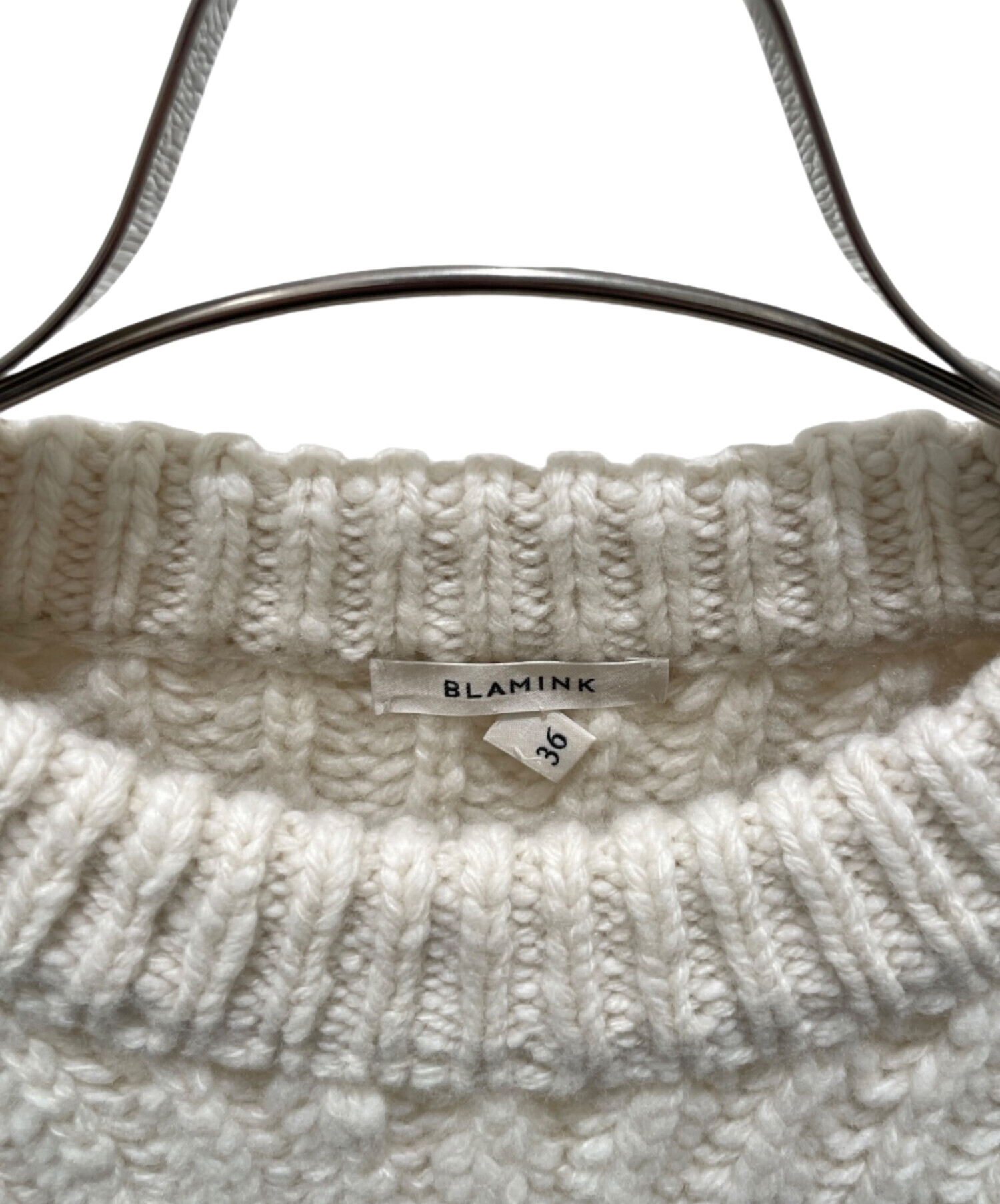 中古・古着通販】BLAMINK (ブラミンク) カシミヤウール1.5Gクルー